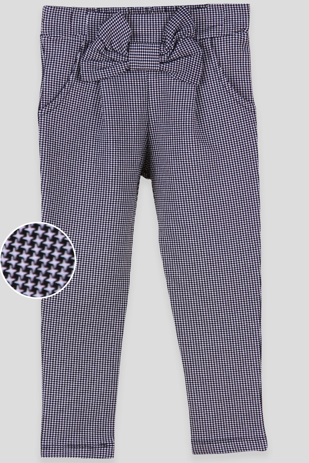 Breeze Kız Çocuk Tayt Pantolon Fiyonklu Siyah (3-8 Yaş)