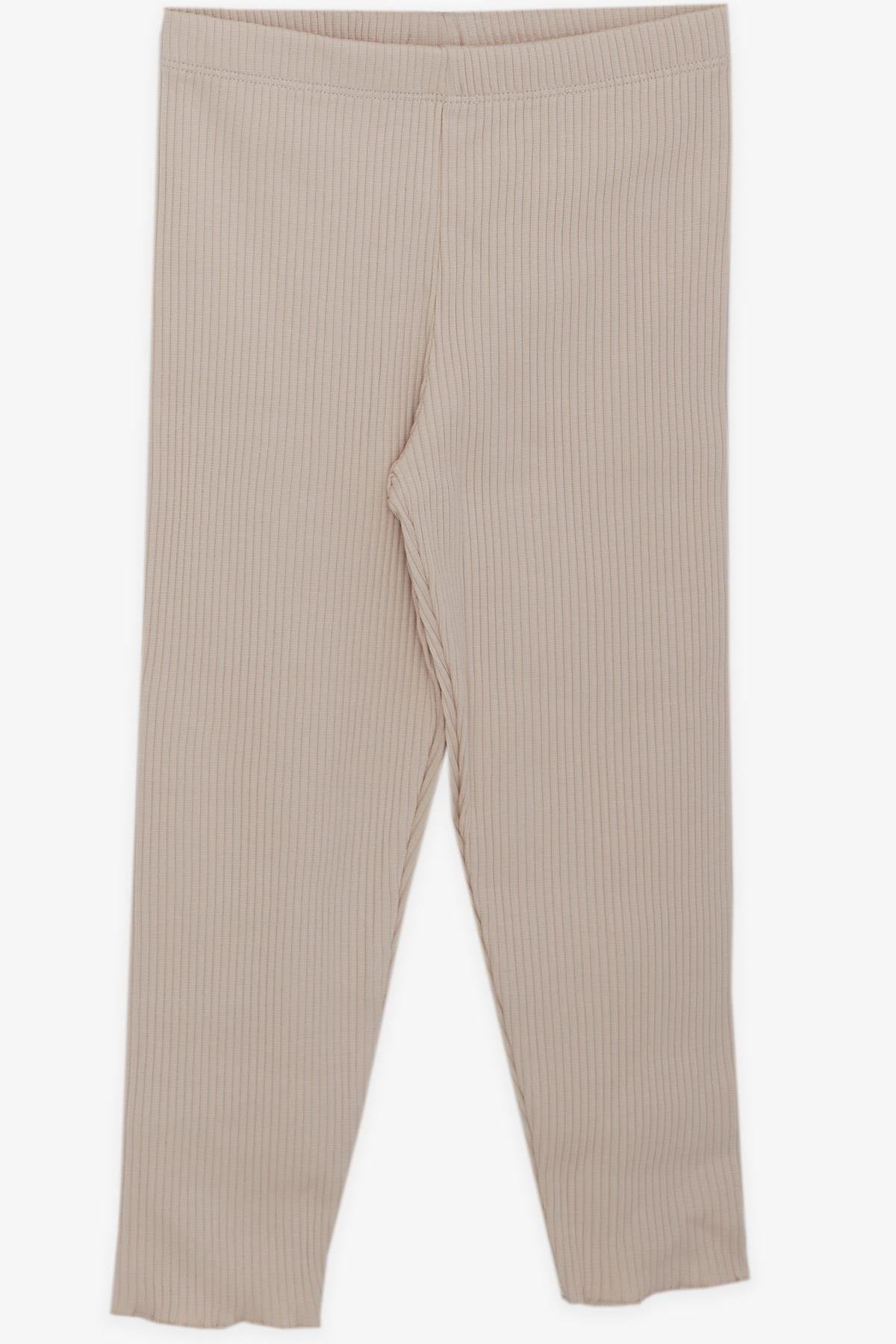 Breeze Kız Çocuk Tayt Takımı Pullu Yazı Baskılı Taş (1.5-5 Yaş)