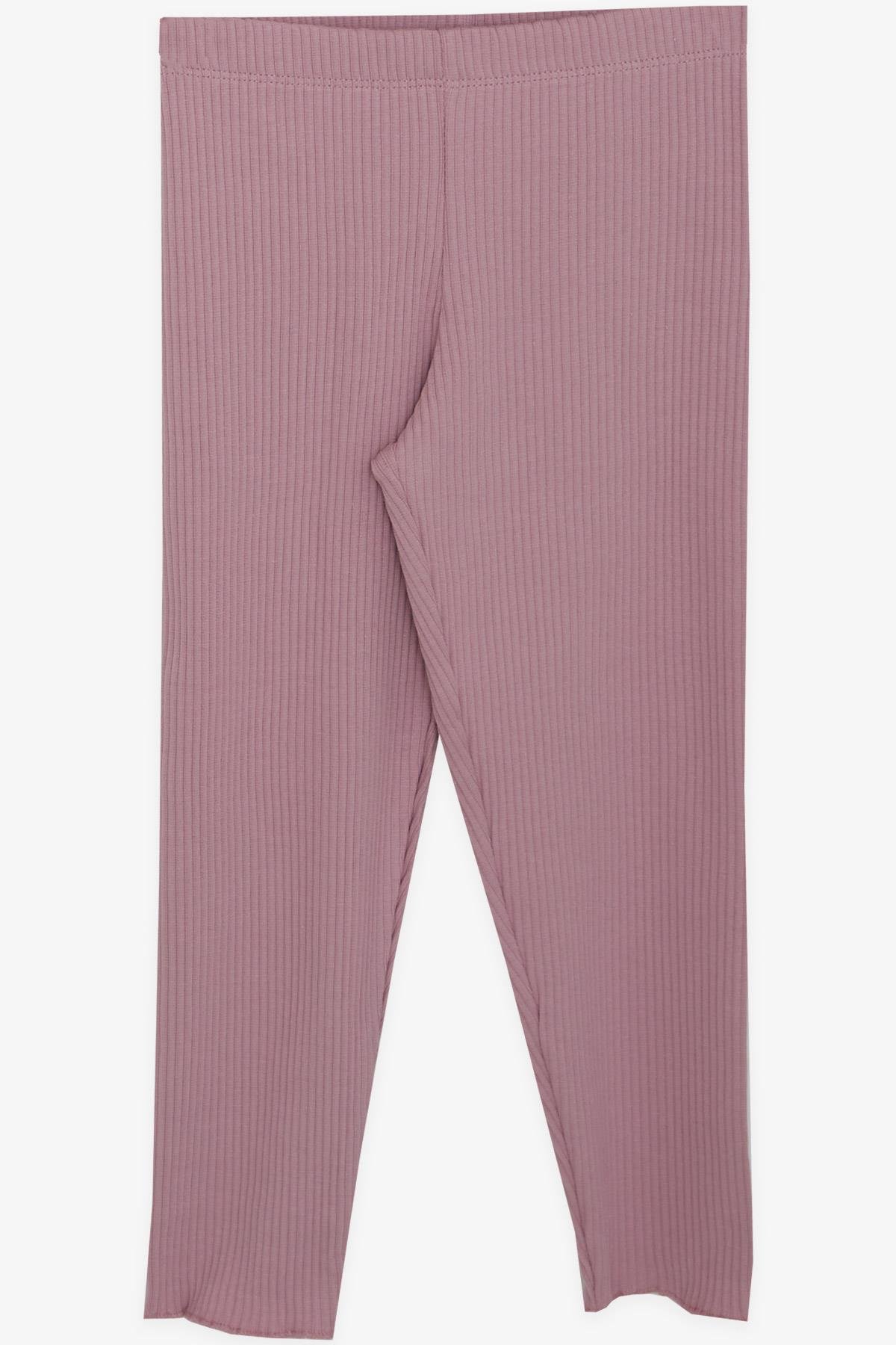 Breeze Kız Çocuk Tayt Takımı Pullu Yazı Baskılı Gülkurusu (1.5-5 Yaş)