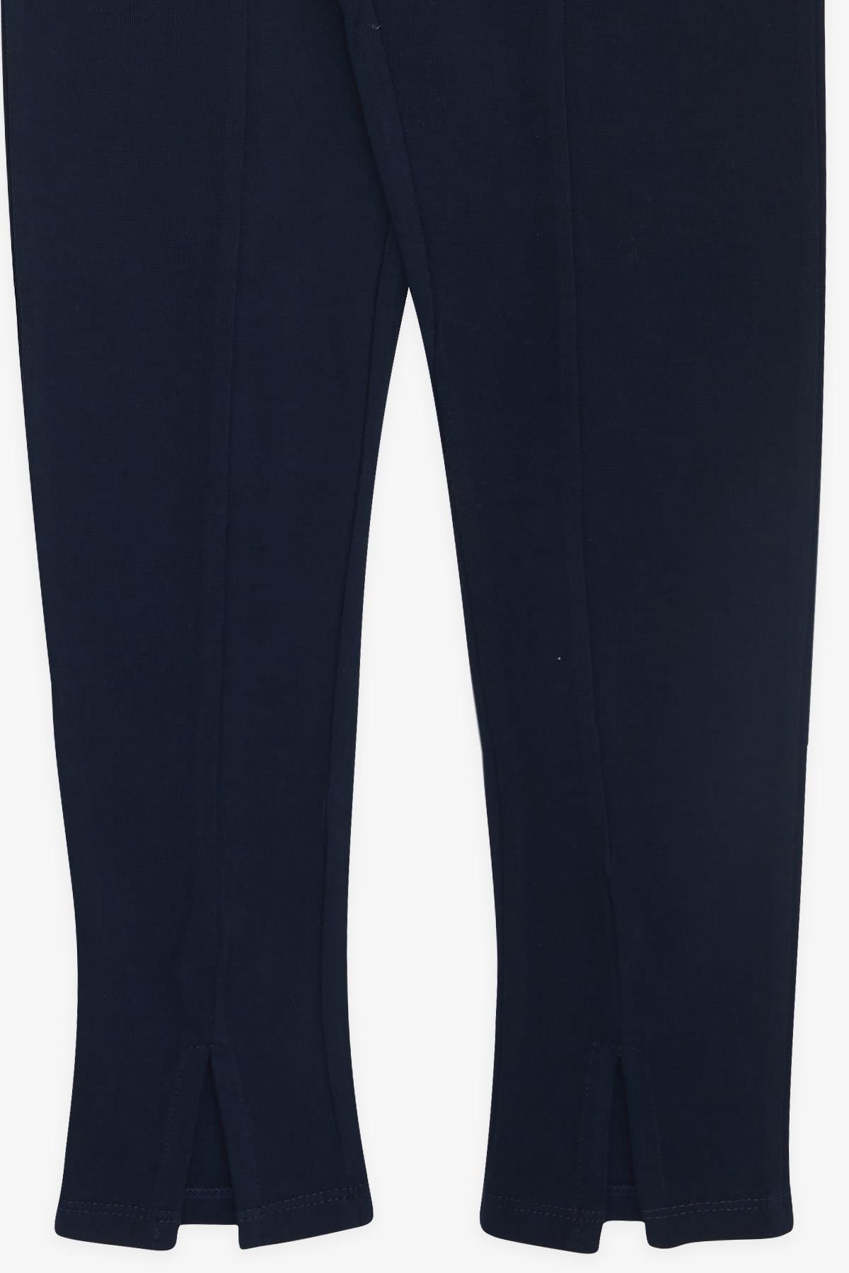 Breeze Kız Çocuk Taytlı Crop Takım Yazı Baskılı Paçası Yırtmaçlı Somon (5-10 Yaş)