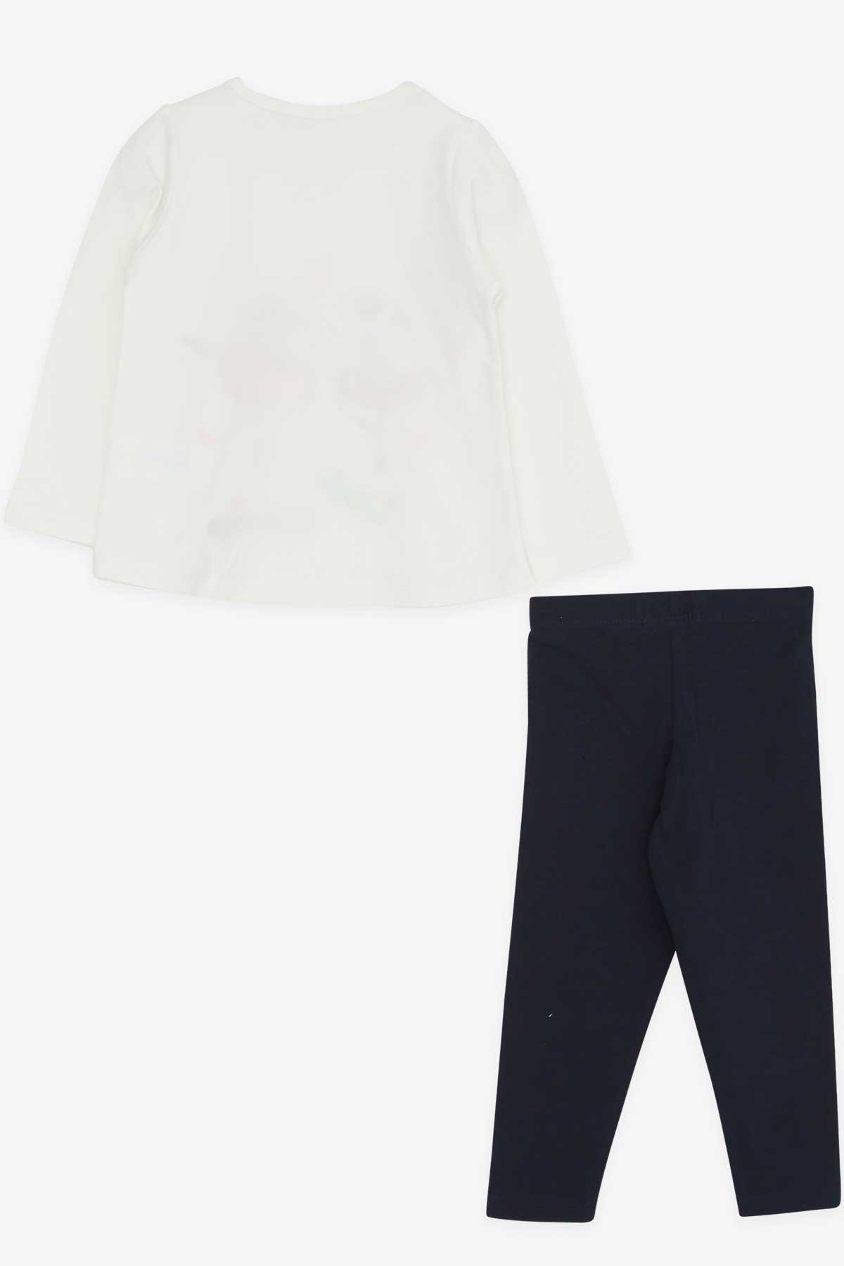 Breeze Kız Çocuk Taytlı Takım Balerin Nakışlı Ekru (1.5-5 Yaş)