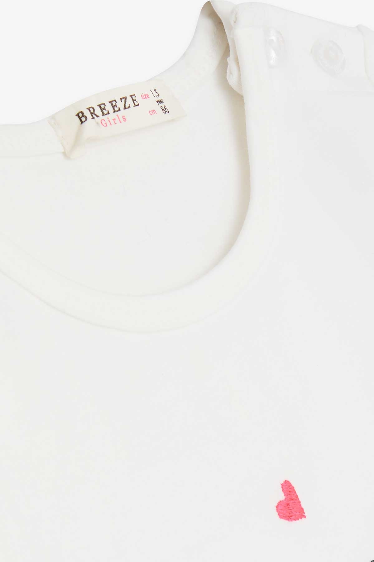 Breeze Kız Çocuk Taytlı Takım Balerin Nakışlı Ekru (1.5-5 Yaş)