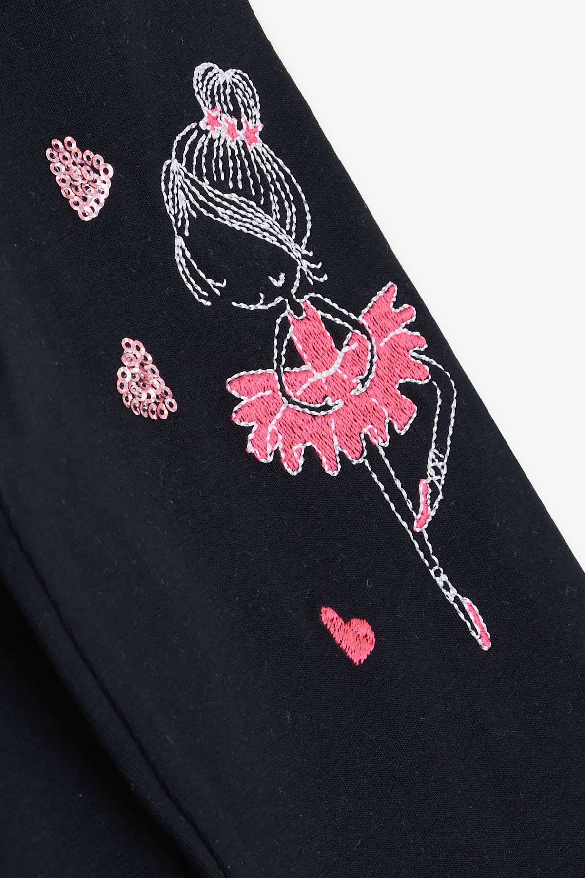 Breeze Kız Çocuk Taytlı Takım Balerin Nakışlı Ekru (1.5-5 Yaş)