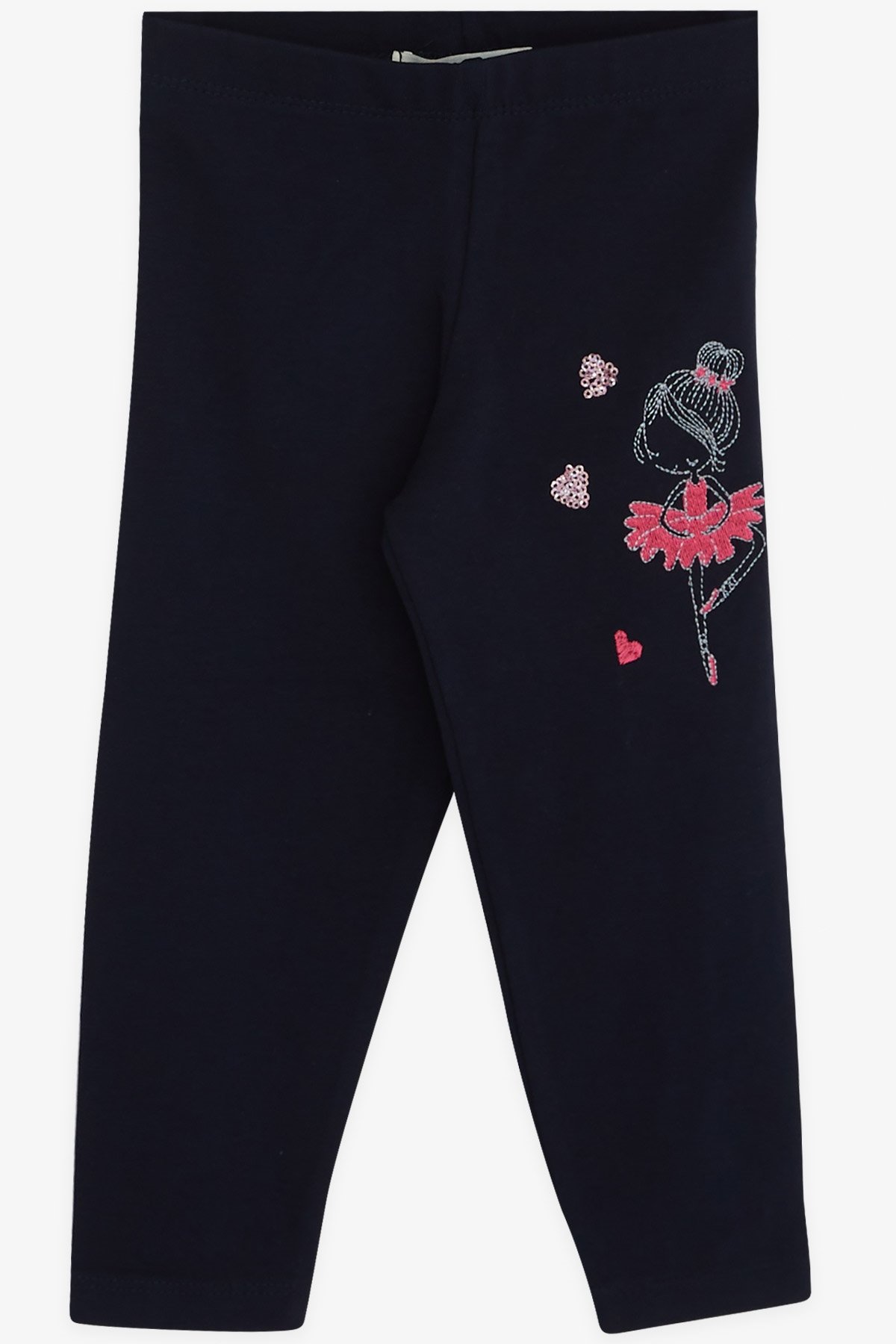 Breeze Kız Çocuk Taytlı Takım Balerin Nakışlı Bej Melanj (1.5-4 Yaş)