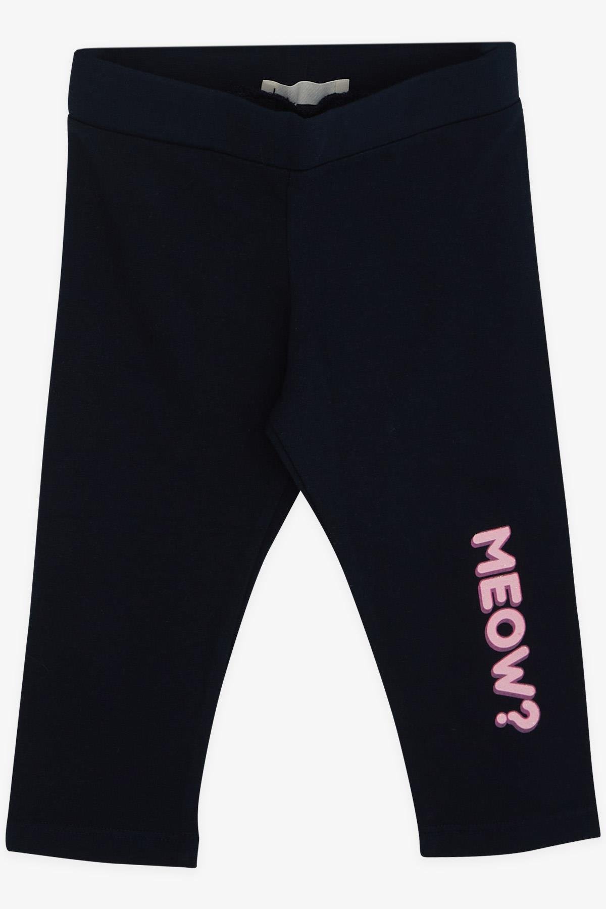 Breeze Kız Çocuk Taytlı Takım Baskılı Kedili Pudra (2-6 Yaş)