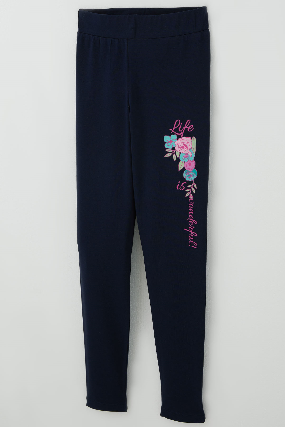 Breeze Kız Çocuk Taytlı Takım Çiçek Baskılı Su Yeşili (5-10 Yaş)