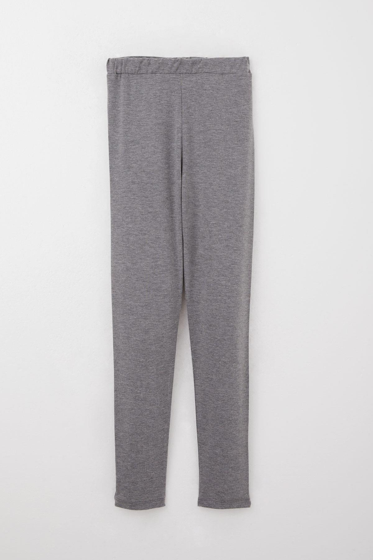 Breeze Kız Çocuk Taytlı Takım Çiçek & Simli Kelebek Baskılı Beyaz (4-8 Yaş)