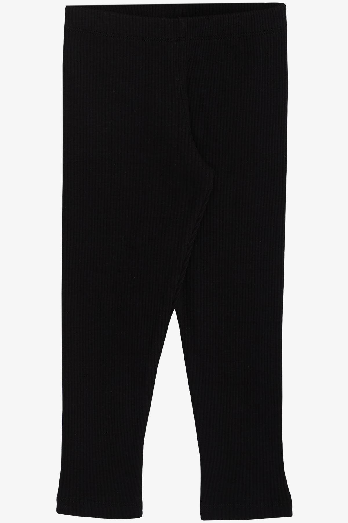 Breeze Kız Çocuk Taytlı Takım Cool Yazı Baskılı Pullu Somon (3-8 Yaş)