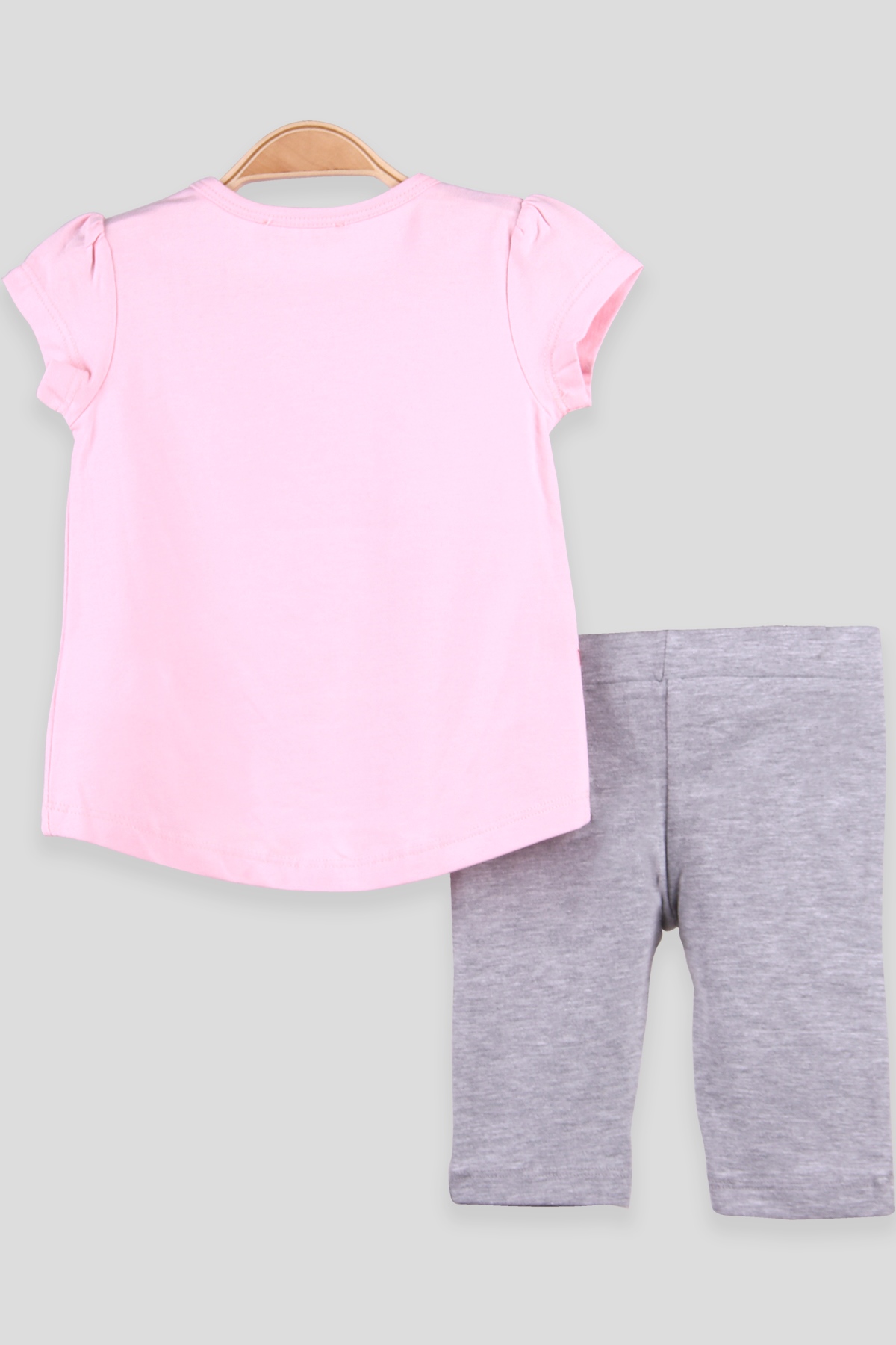 Breeze Kız Çocuk Taytlı Takım Fiyonklu Tavşan Pembe (1-4 Yaş)