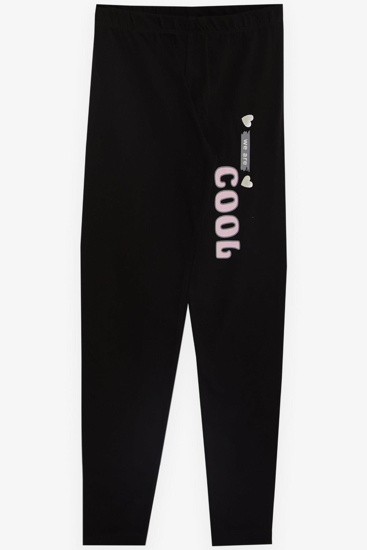 Breeze Kız Çocuk Taytlı Takım Havalı Kız Yazı Baskılı Ekru (4-8 Yaş)