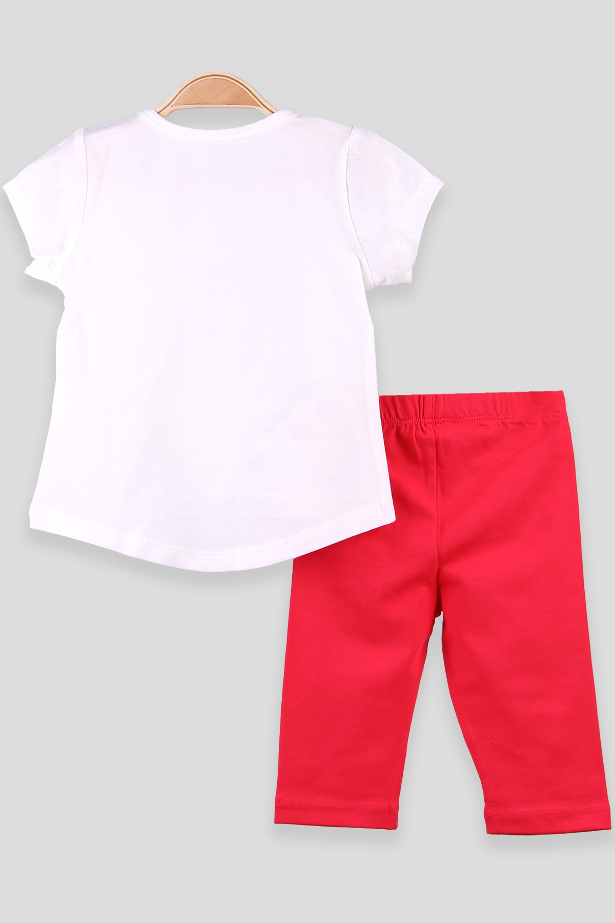 Breeze Kız Çocuk Taytlı Takım Kalpli Ayıcıklı Ekru (1-4 Yaş)