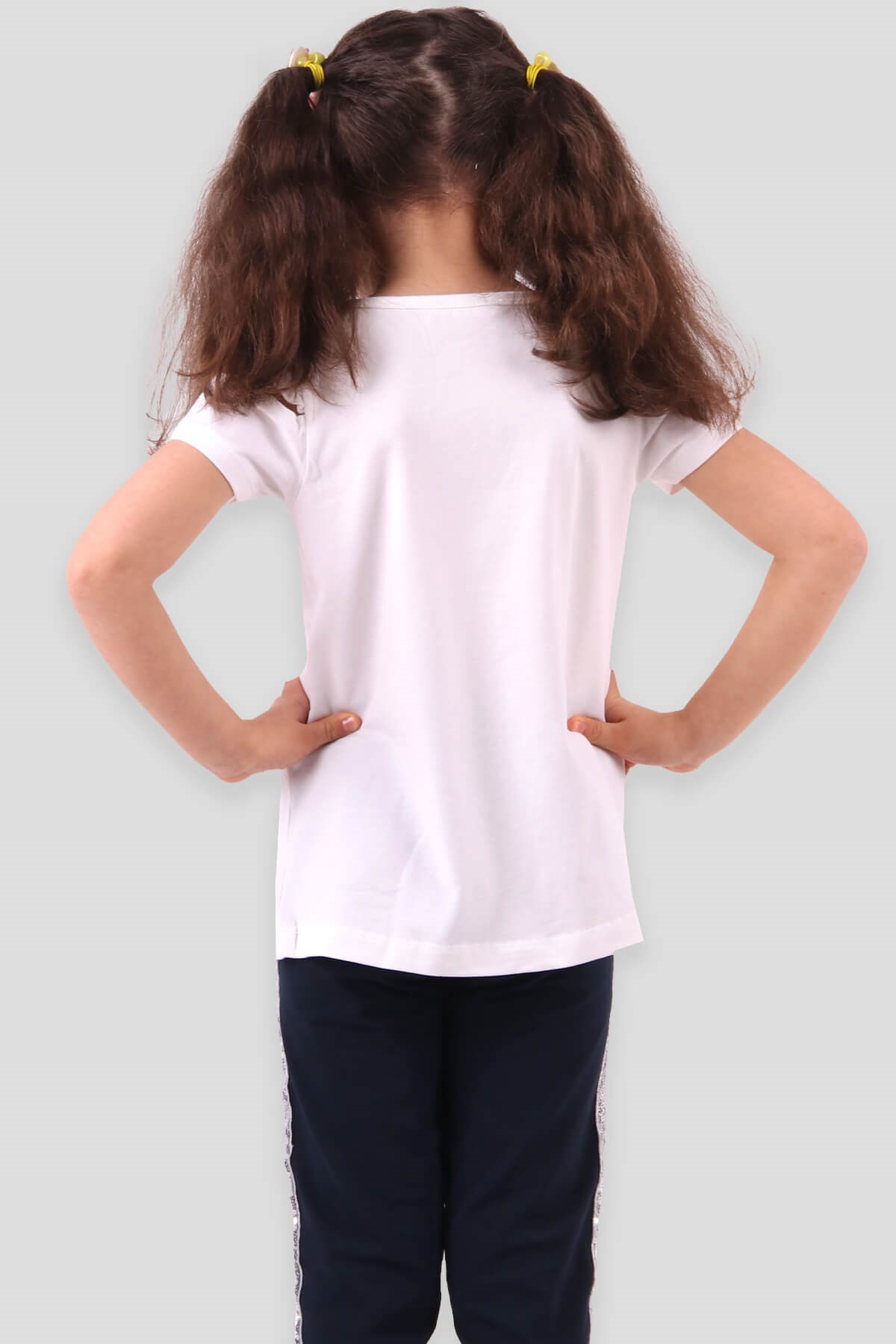 Breeze Kız Çocuk Taytlı Takım Kelebek Pullu Ekru (4-9 Yaş)