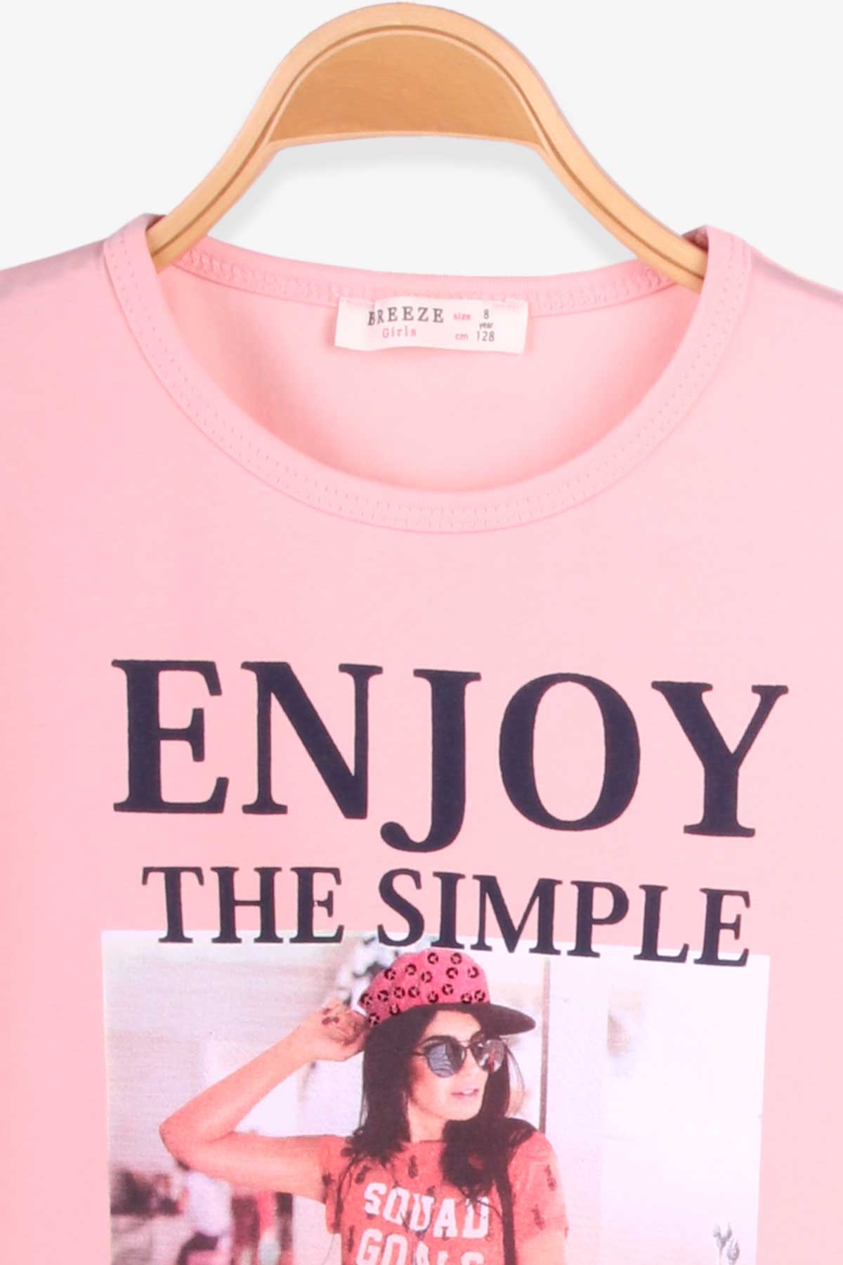 Breeze Kız Çocuk Taytlı Takım Kız Baskılı Somon (8-12 Yaş)
