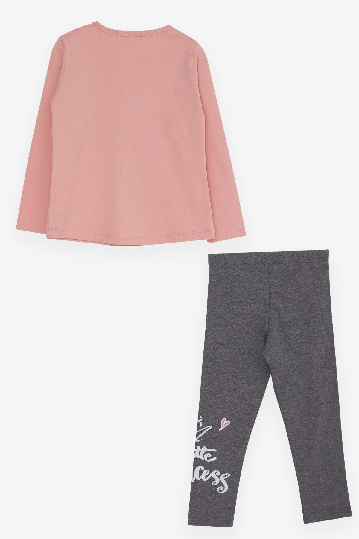 Breeze Kız Çocuk Taytlı Takım Kız Baskılı Somon (1.5-5 Yaş)