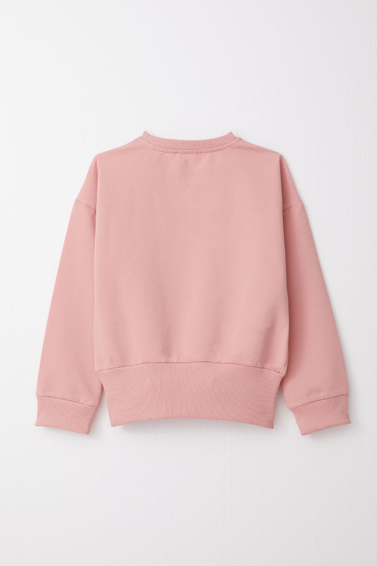 Breeze Kız Çocuk Taytlı Takım Motivasyon Temalı Paçası Yırtmaçlı Gülkurusu (5-10 Yaş)