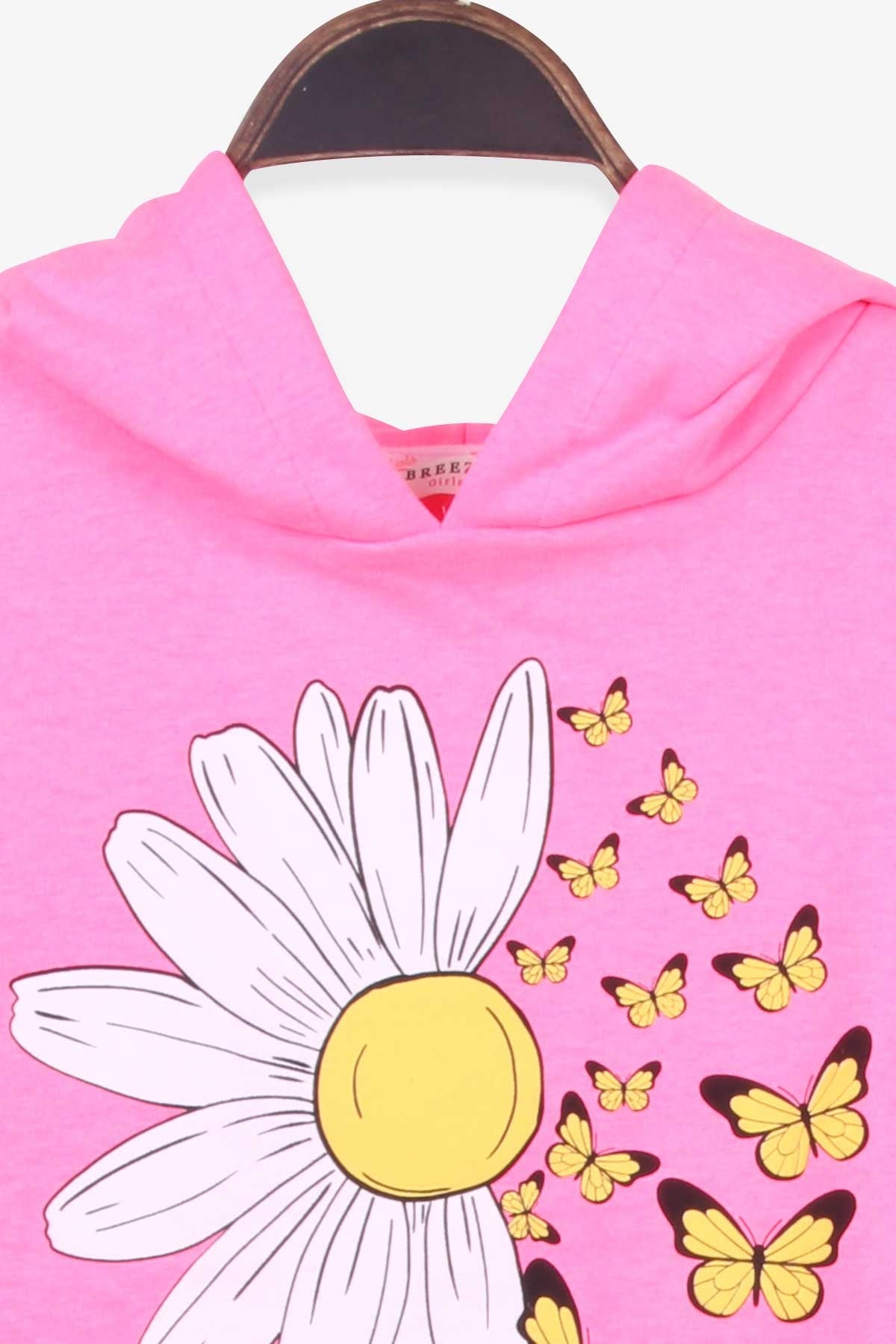 Breeze Kız Çocuk Taytlı Takım Papatya Baskılı Neon Pembe (8-12 Yaş)
