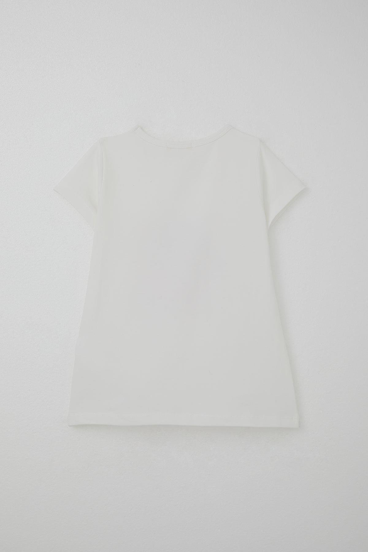 Breeze Kız Çocuk Taytlı Takım Papatya Baskılı Ekru (4-9 Yaş)