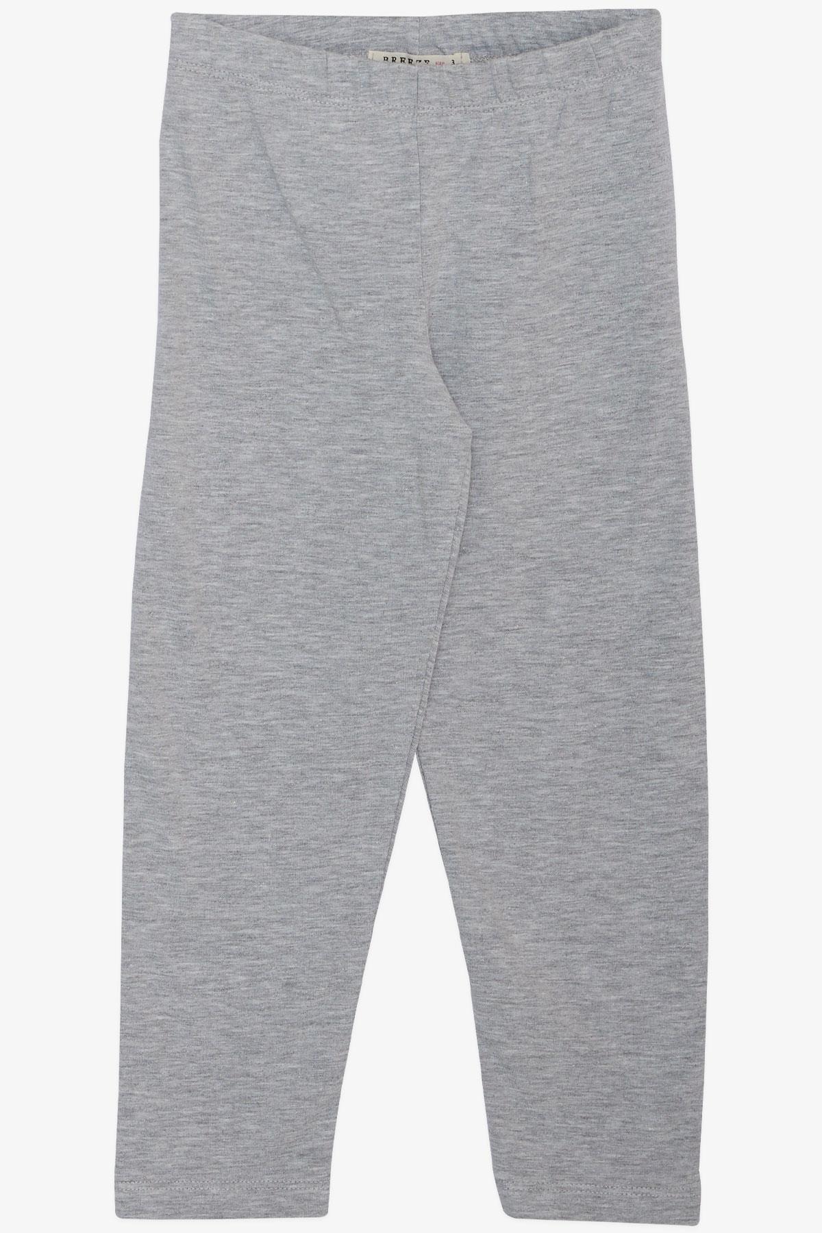 Breeze Kız Çocuk Taytlı Takım Parfüm Şişesi Nakış Baskılı Güpürlü Kalpli Gülkurusu (1.5-5 Yaş)