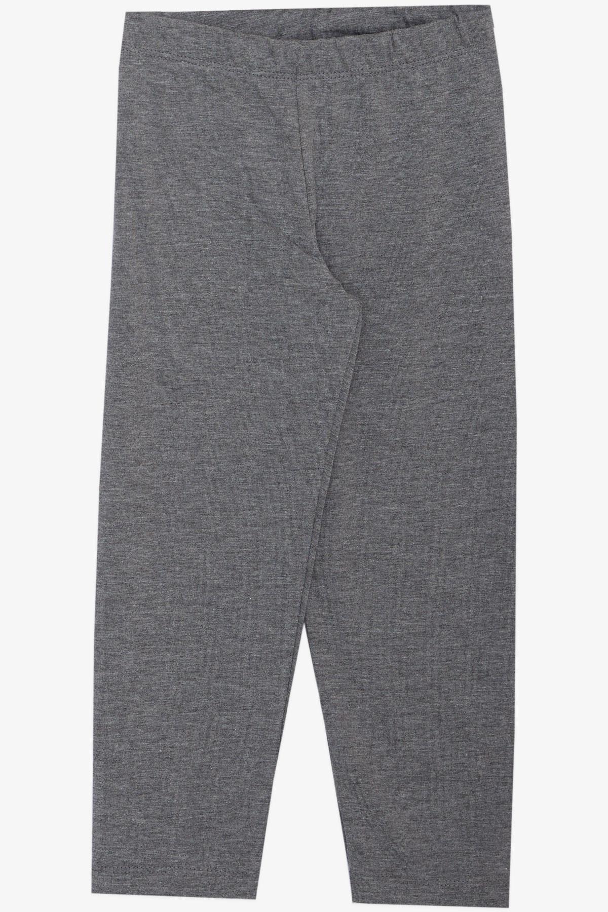 Breeze Kız Çocuk Taytlı Takım Parfüm Şişesi Nakış Baskılı Güpürlü Kalpli Somon (1.5-5 Yaş)