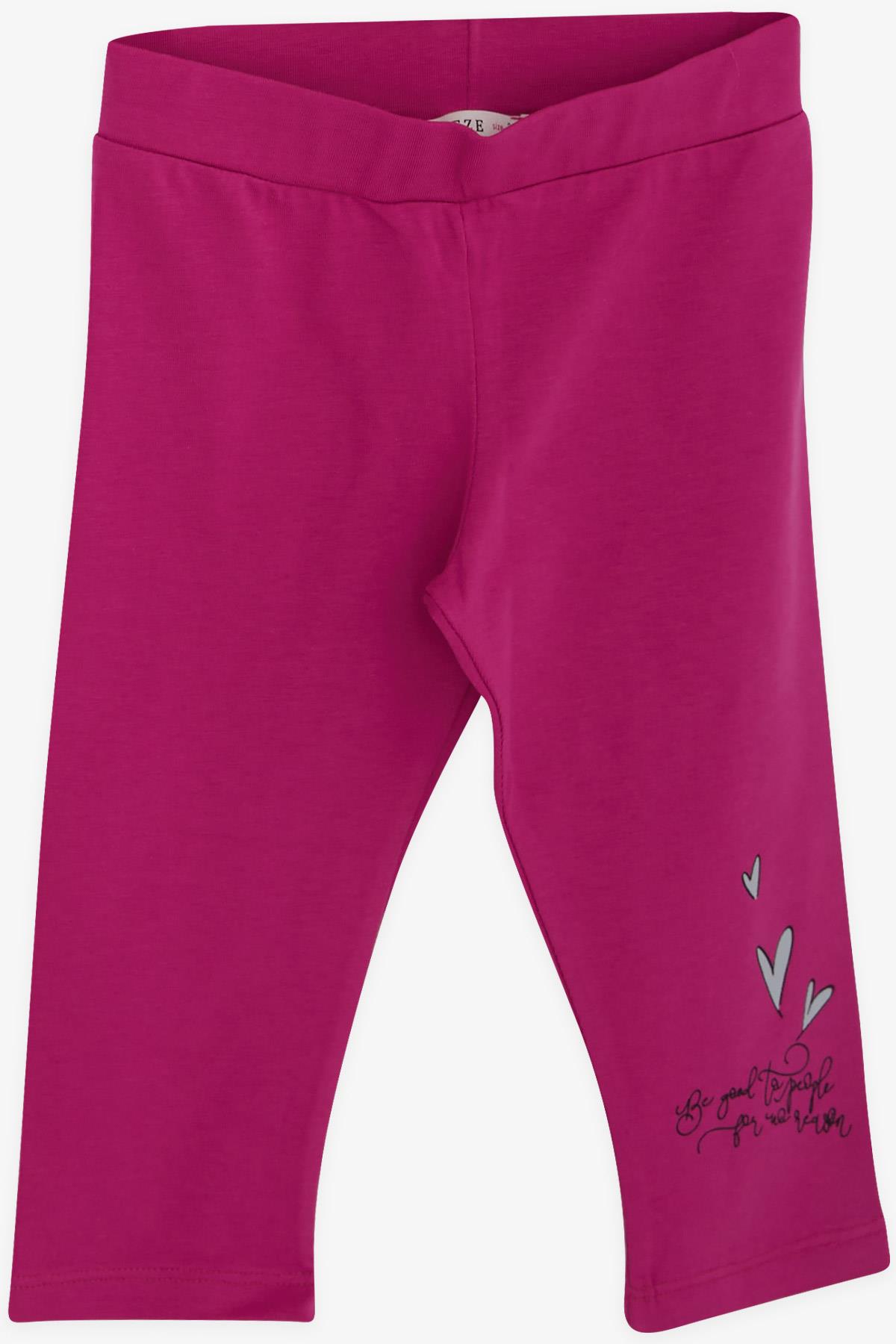 Breeze Kız Çocuk Taytlı Takım Pullu Kız Baskılı Açık Gri Melanj (3-8 Yaş)