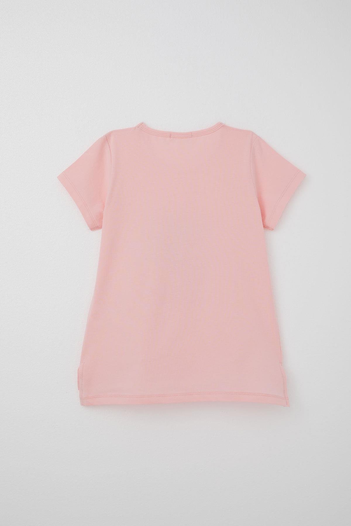 Breeze Kız Çocuk Taytlı Takım Renkli Ayakkabı Baskılı Pembe (5-10 Yaş)