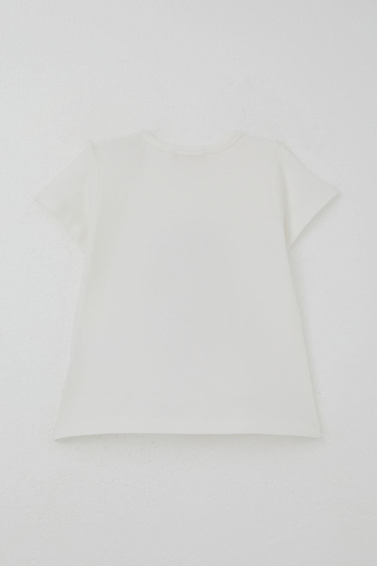 Breeze Kız Çocuk Taytlı Takım Sakız Kraliçesi Kız Baskılı Ekru (1.5-5 Yaş)