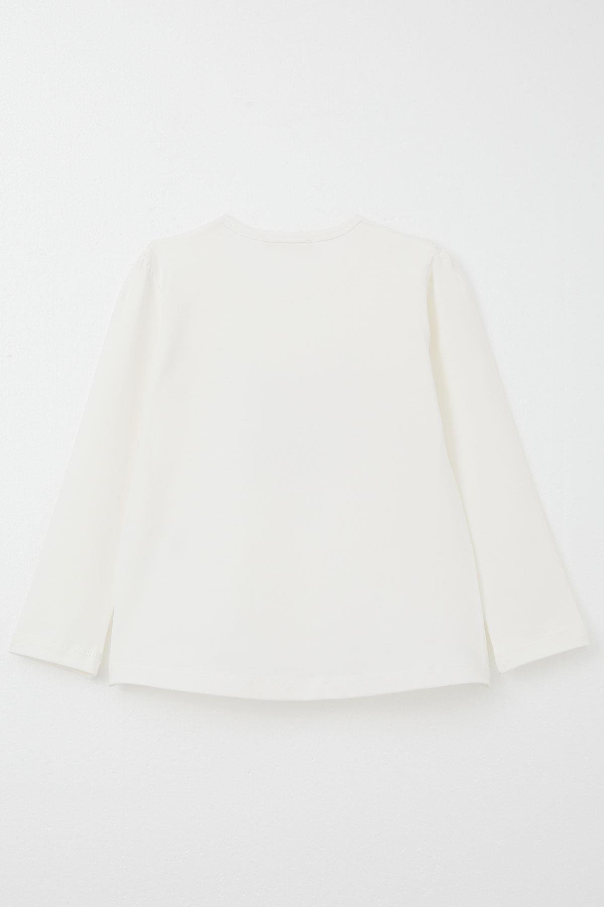 Breeze Kız Çocuk Taytlı Takım Sevimli Gözlüklü Tavşancık Ekru (2-6 Yaş)