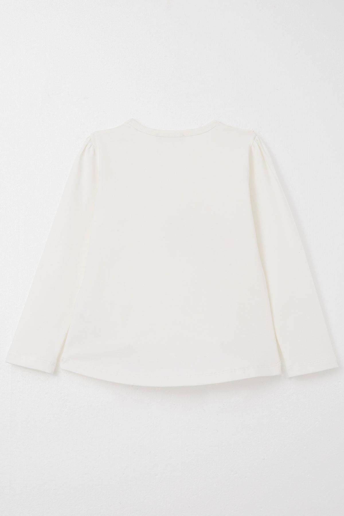 Breeze Kız Çocuk Taytlı Takım Sevimli Bebek Ayıcıklar Baskılı Ekru (1-4 Yaş)