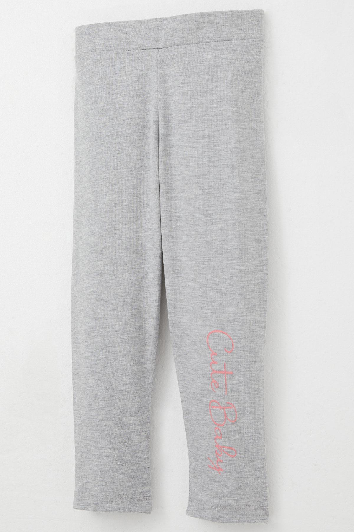 Breeze Kız Çocuk Taytlı Takım Sevimli Bebek Ayıcıklar Baskılı Somon (1-4 Yaş)