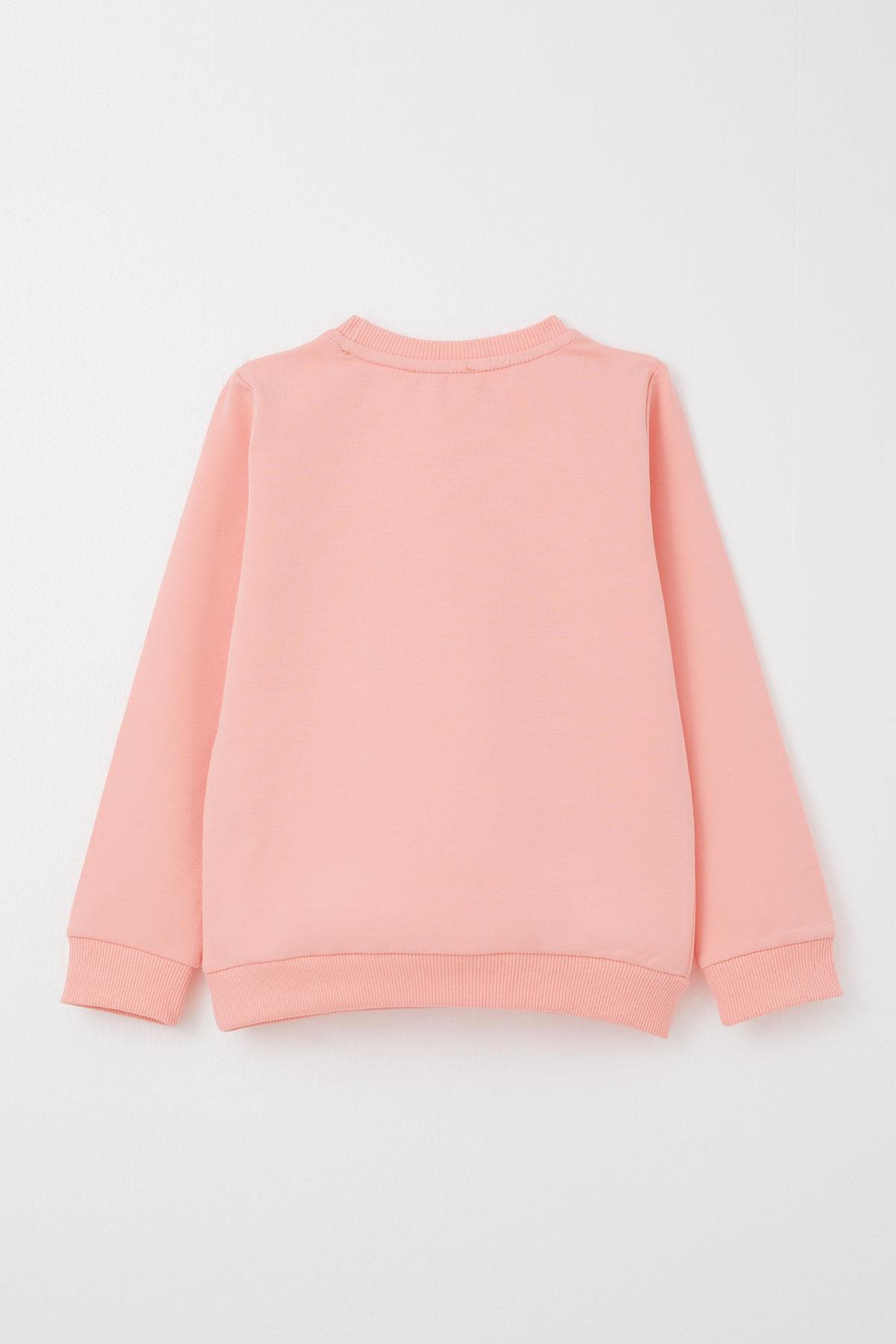 Breeze Kız Çocuk Taytlı Takım Sevimli Kız Baskılı Çiçekli Somon (2-6 Yaş)