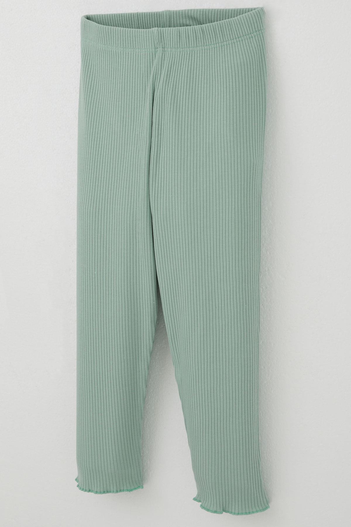 Breeze Kız Çocuk Taytlı Takım Simli Yazı Baskılı Mint Yeşili (1.5-4 Yaş)