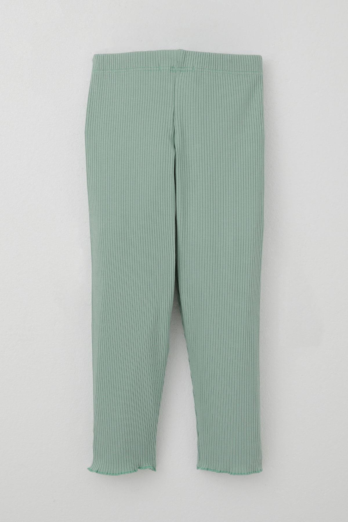 Breeze Kız Çocuk Taytlı Takım Simli Yazı Baskılı Mint Yeşili (1.5-4 Yaş)