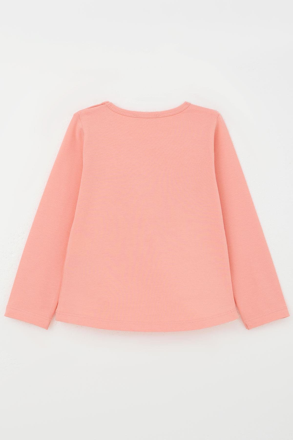 Breeze Kız Çocuk Taytlı Takım Unicorn Baskılı Somon (1.5-5 Yaş)