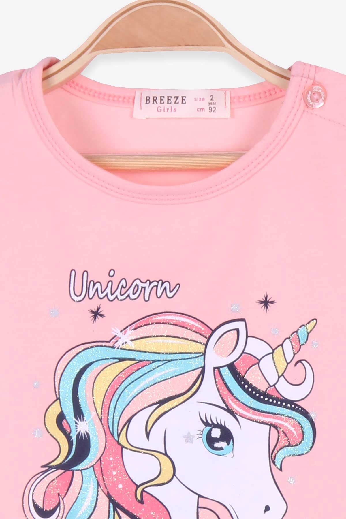 Breeze Kız Çocuk Taytlı Takım Unicorn Somon (2-6 Yaş)