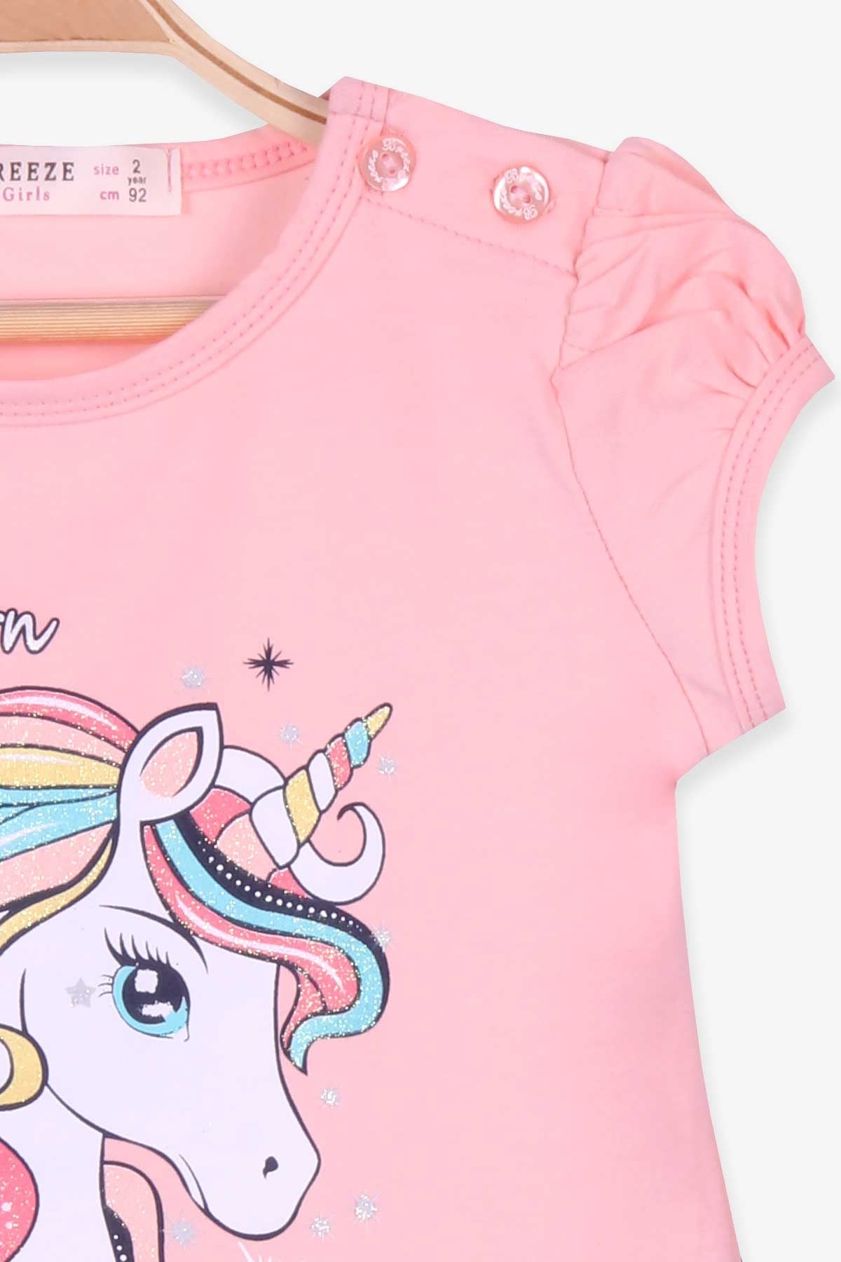 Breeze Kız Çocuk Taytlı Takım Unicorn Somon (2-6 Yaş)