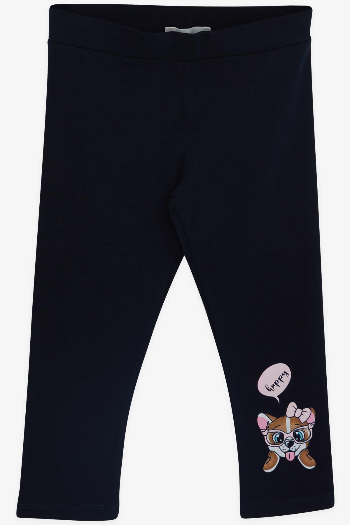 Breeze Kız Çocuk Taytlı Takım Yazı Baskılı Neon Pembe (4 Yaş)