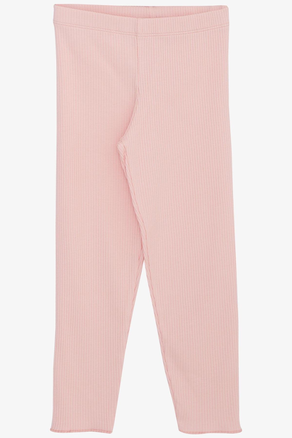 Breeze Kız Çocuk Taytlı Takım Yazı Baskılı Pembe (1.5-5 Yaş)