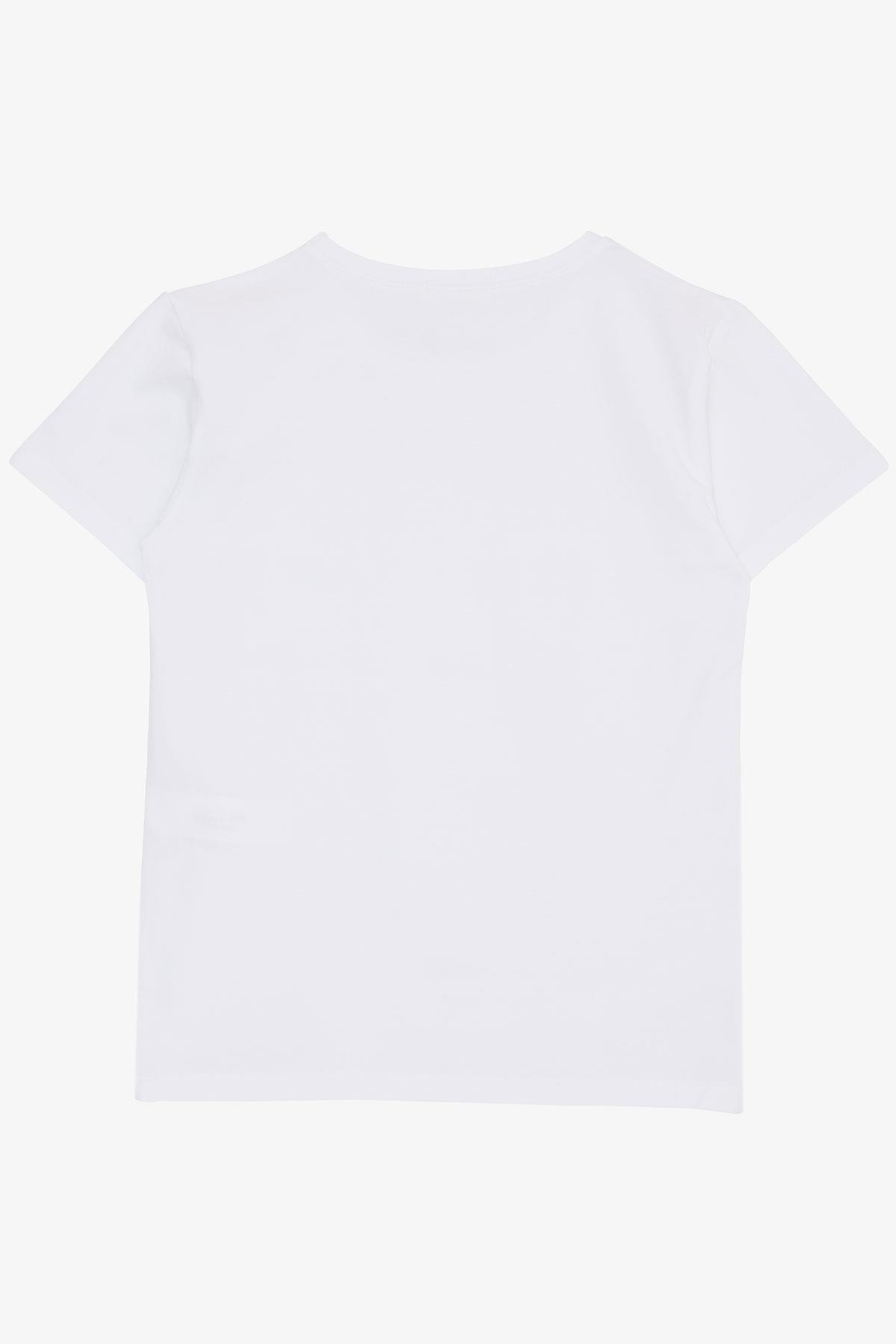 Breeze Kız Çocuk Tişört Basic Beyaz (4-8 Yaş)