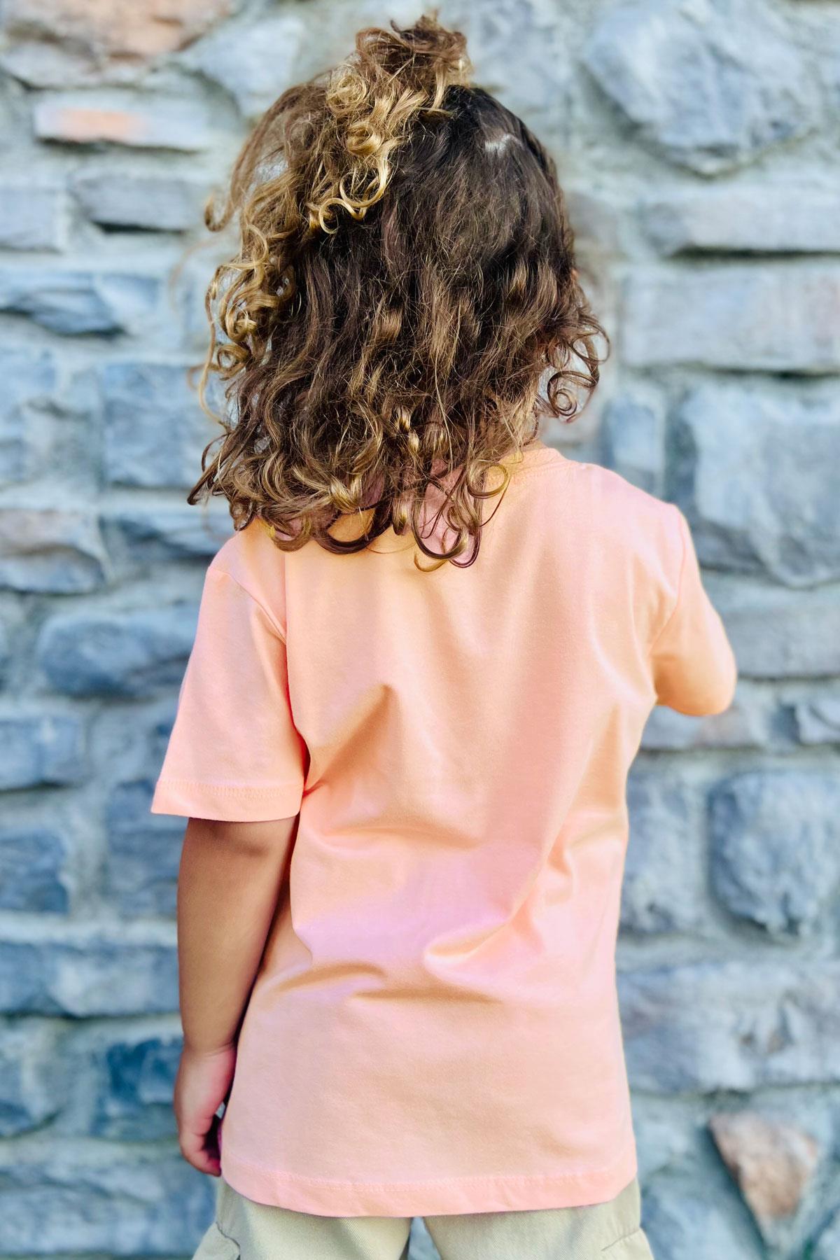 Breeze Kız Çocuk Tişört Basic Somon (4-12 Yaş)
