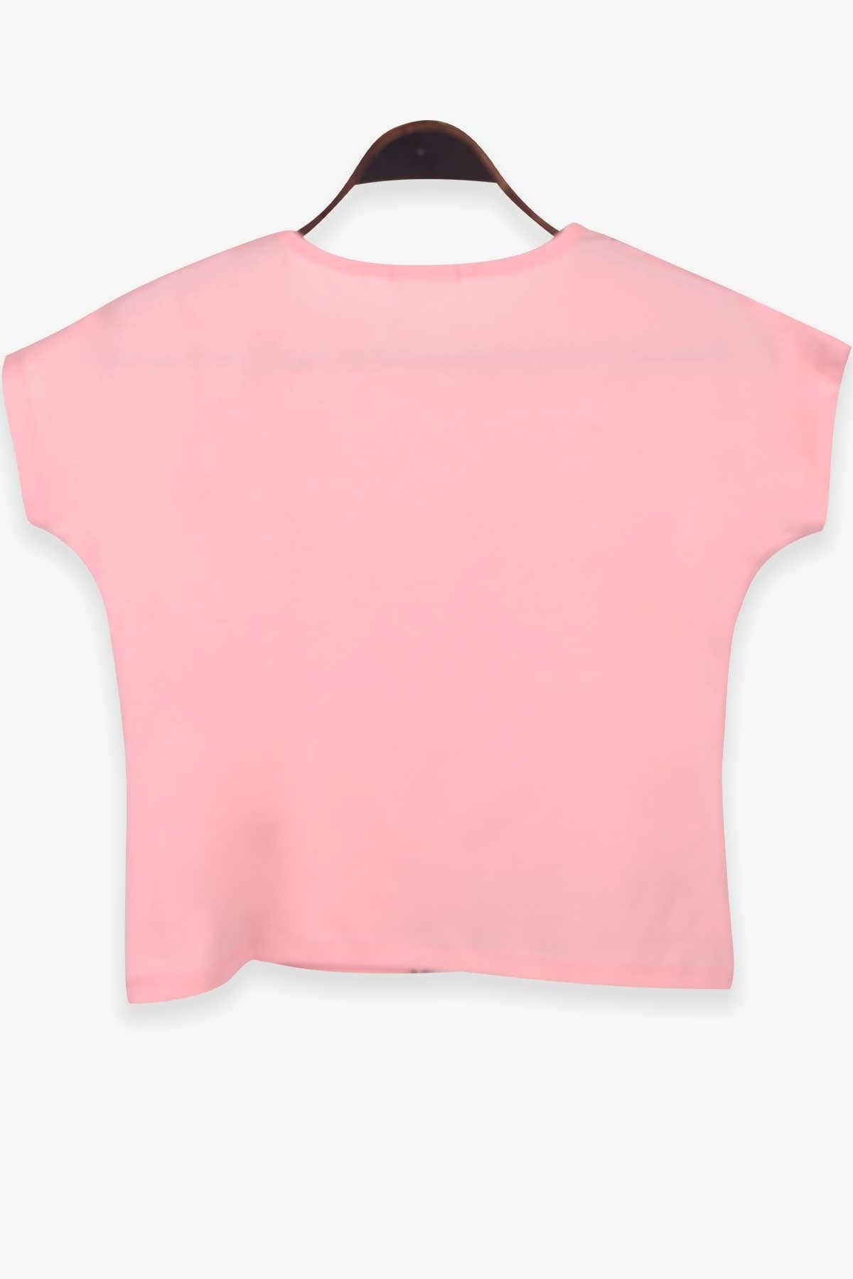 Breeze Kız Çocuk Tişört Baskılı Reglan Kol Somon (10-16 Yaş)
