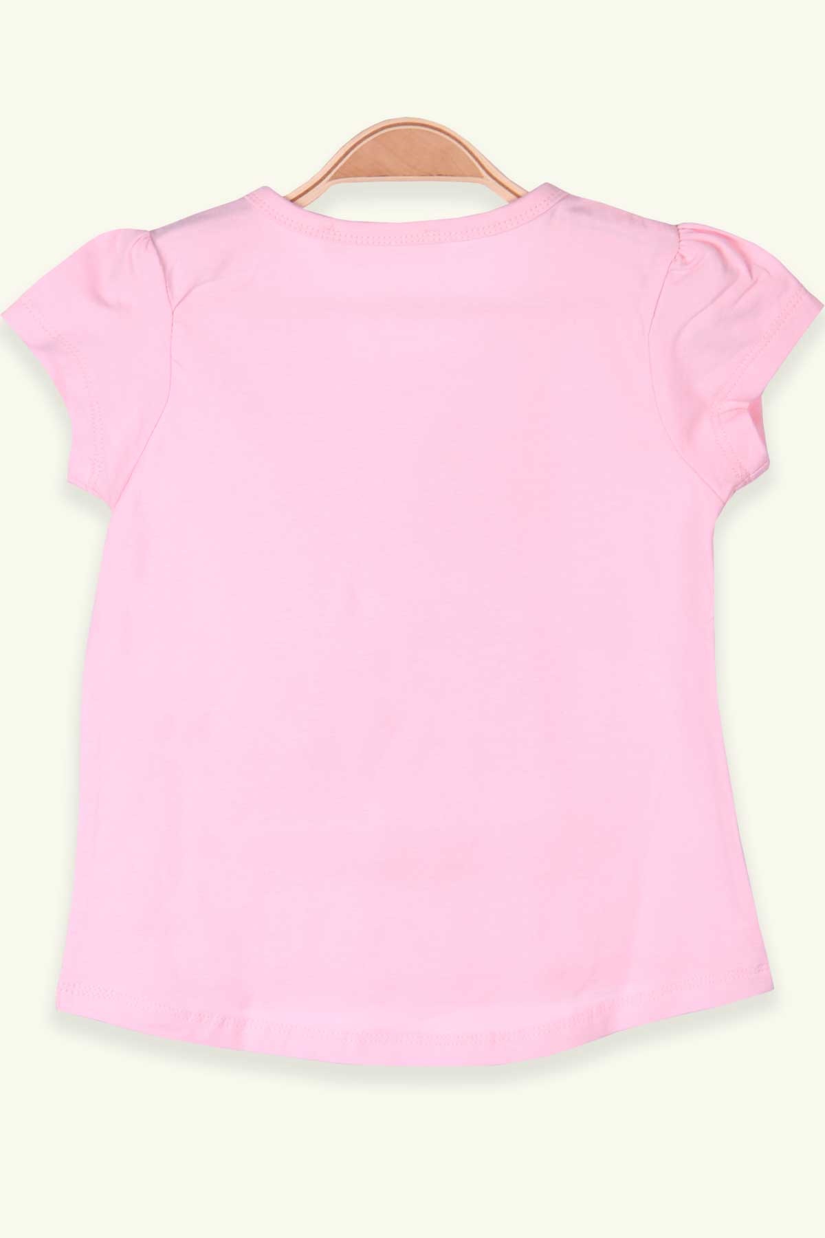 Breeze Kız Çocuk Tişört Bisikletli Kız Pudra (1.5-5 Yaş)