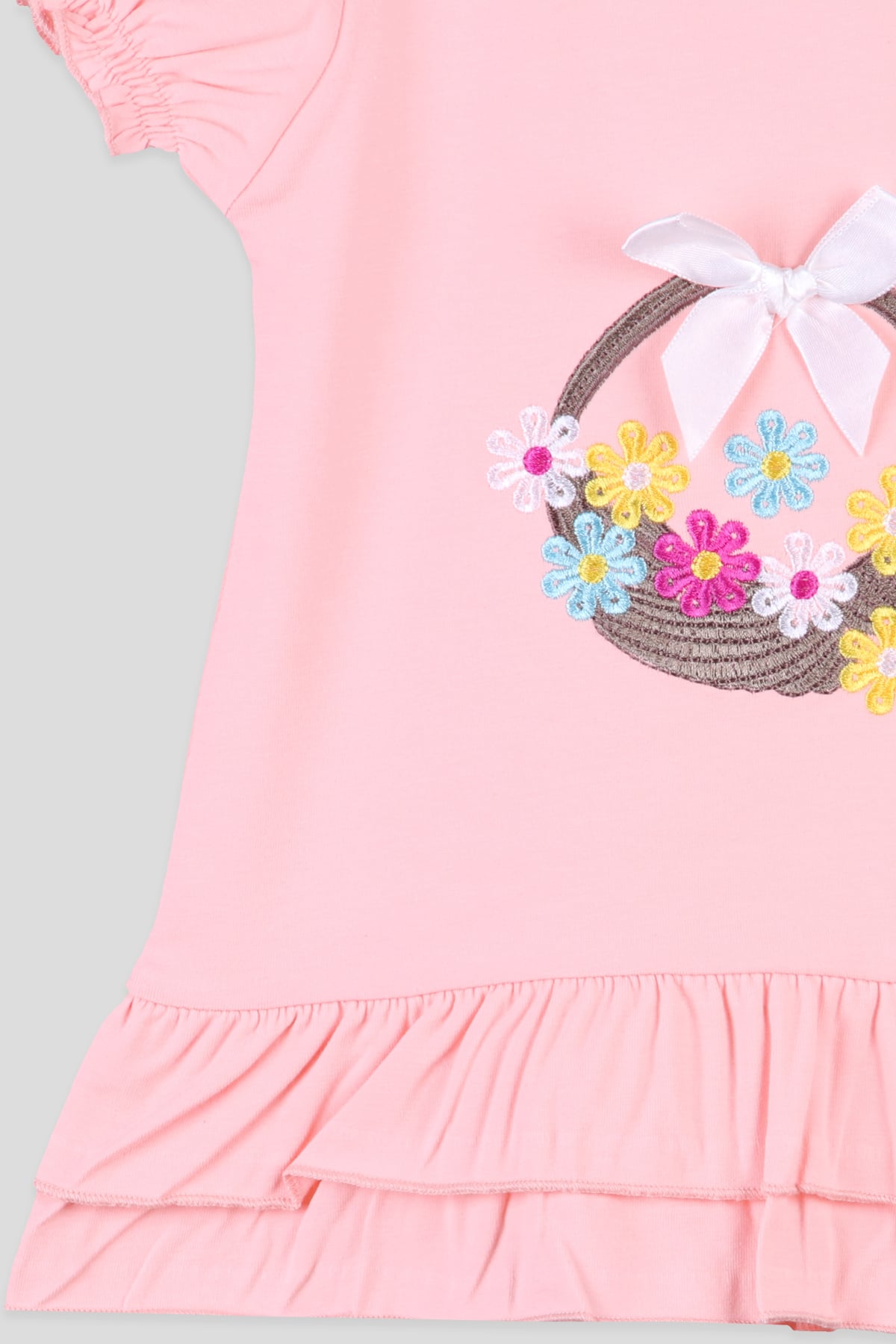 Breeze Kız Çocuk Tişört Fiyonklu Somon (1.5-5 Yaş)