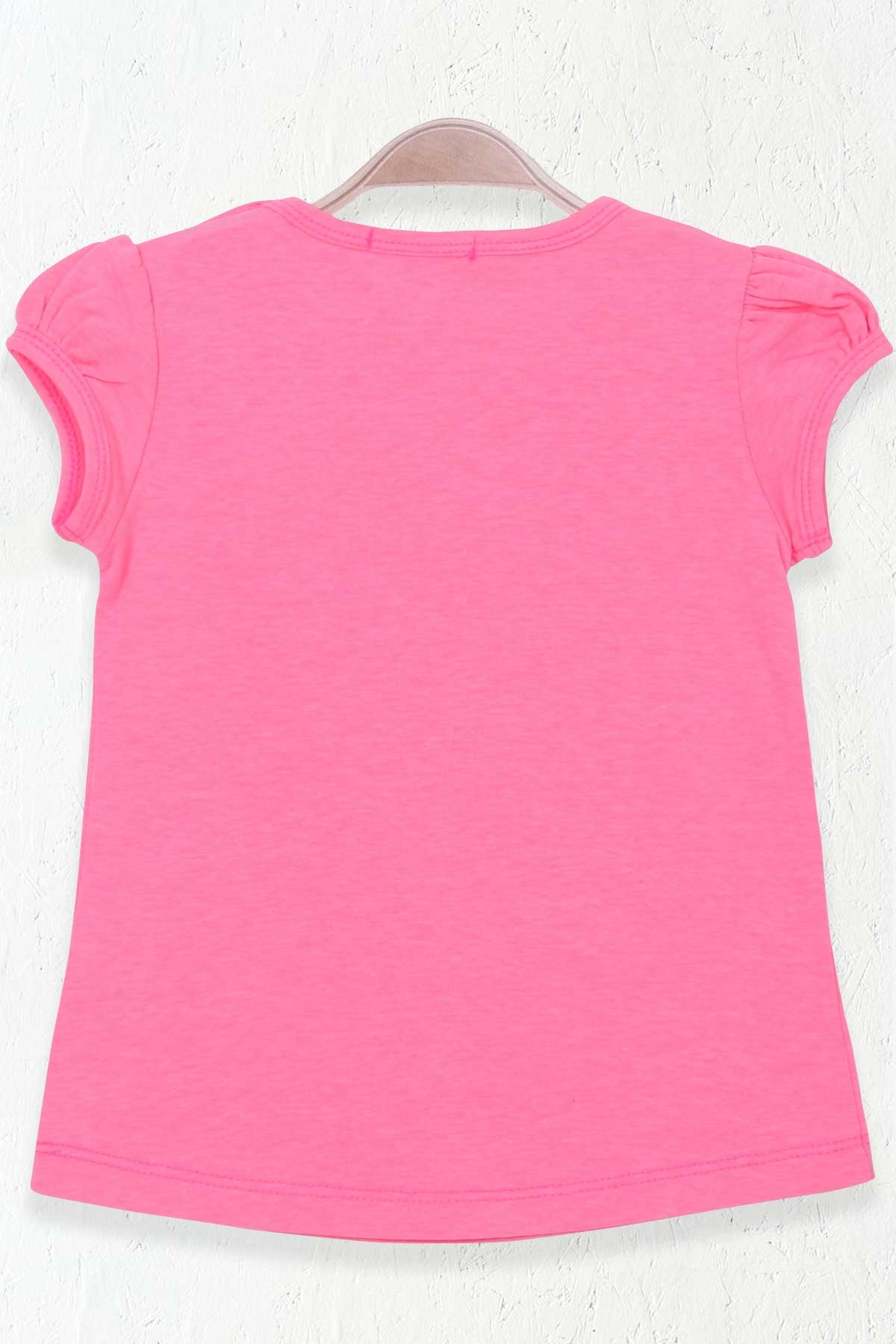 Breeze Kız Çocuk Tişört Kız Baskılı Neon Pembe (1.5-5 Yaş)