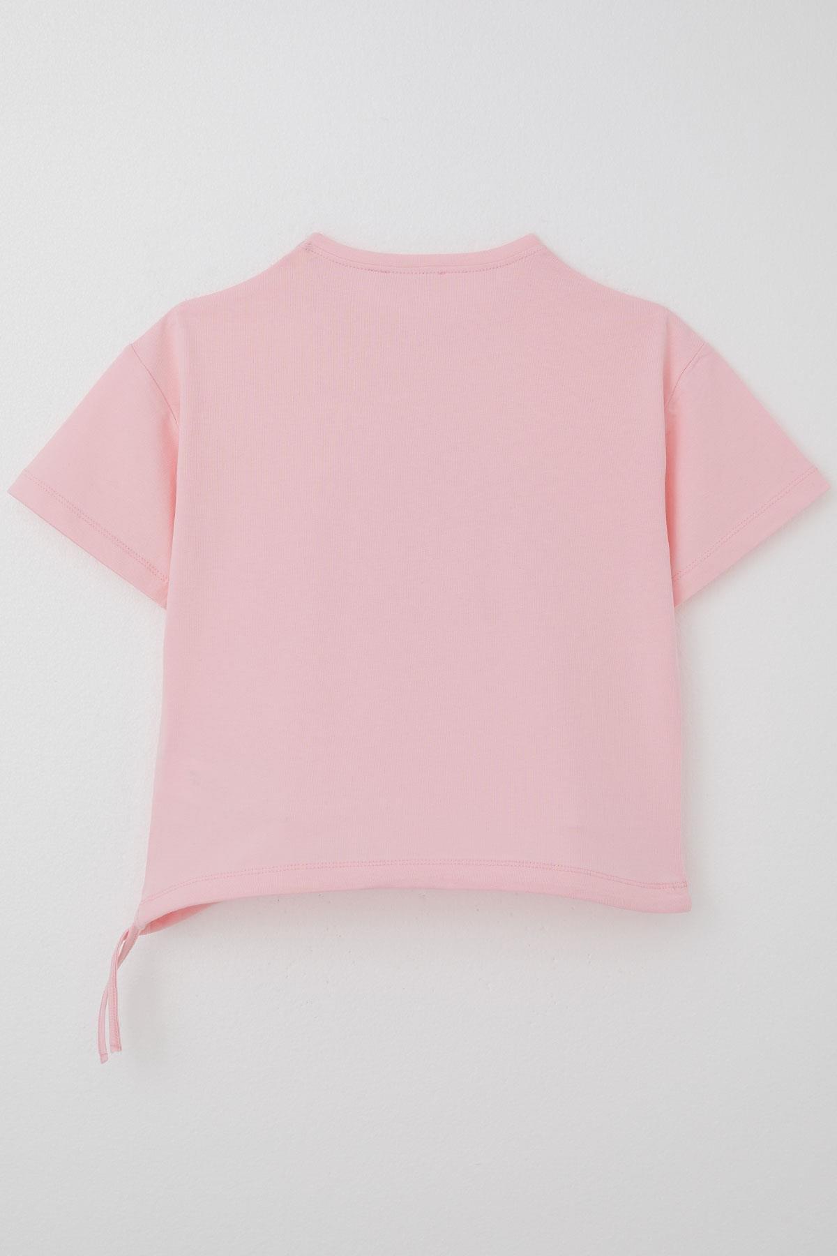 Breeze Kız Çocuk Tişört Papatya Baskılı Pembe (7-12 Yaş)