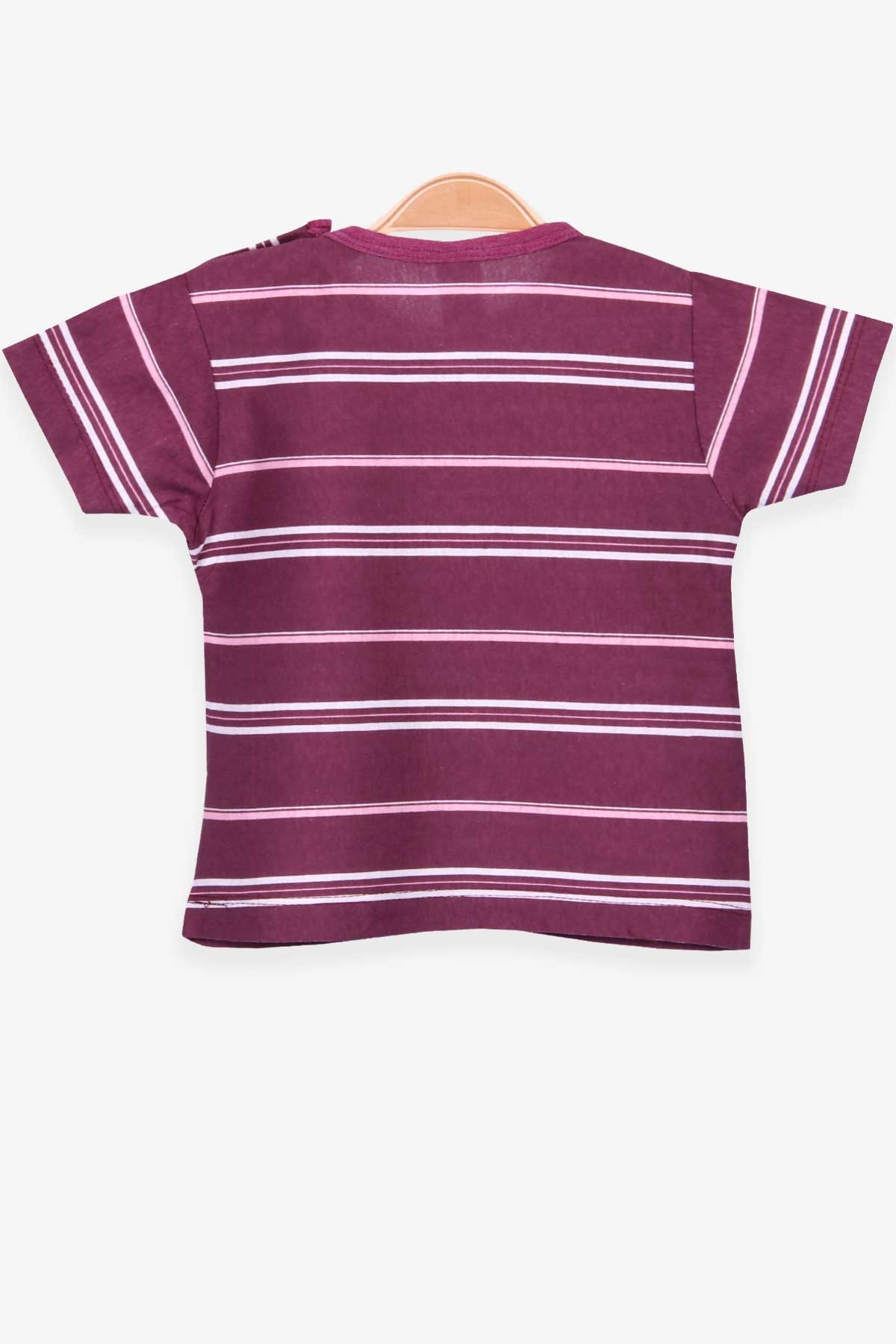 Breeze Kız Çocuk Tişört Patlı Çizgili Mürdüm (1-4 Yaş)