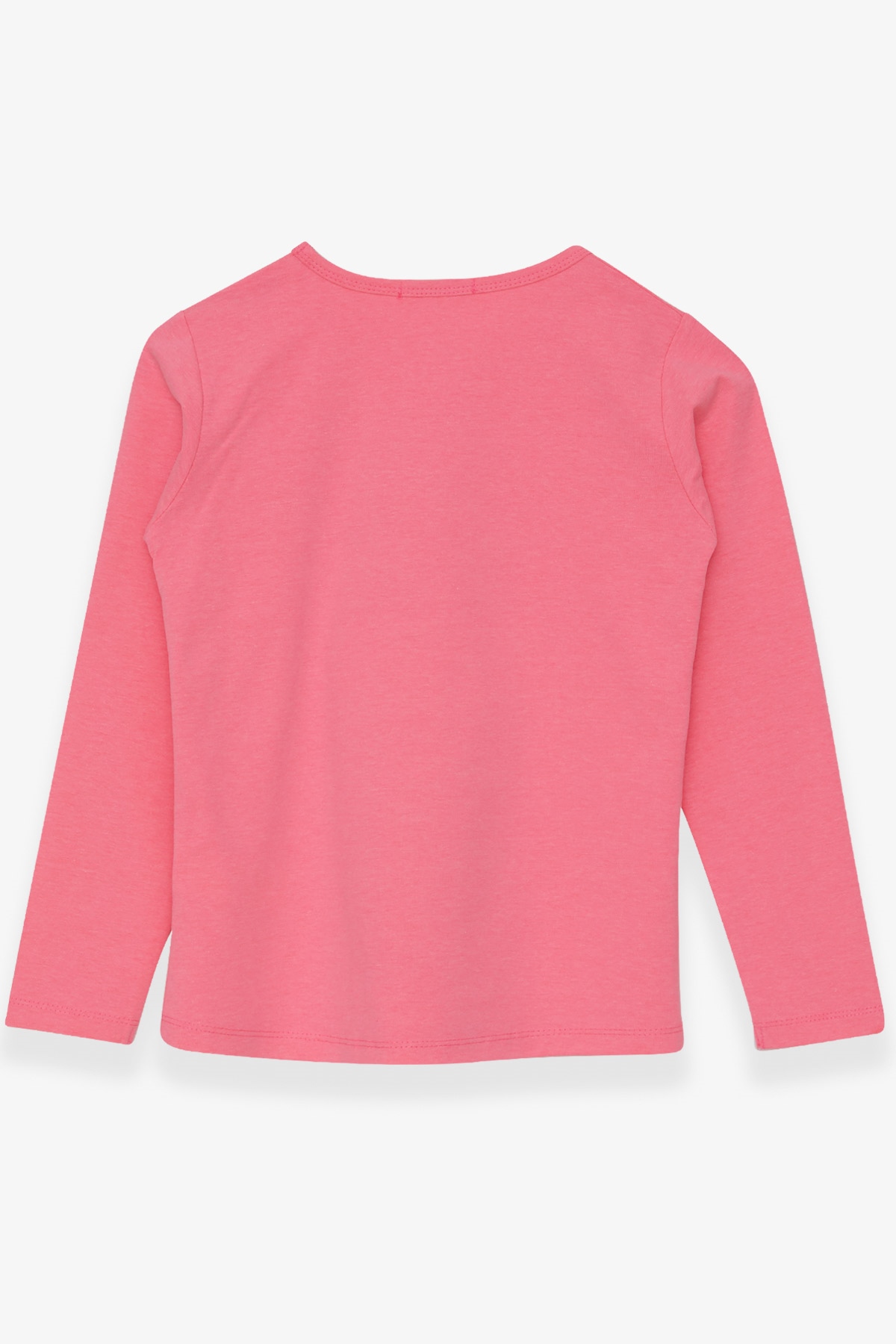 Breeze Kız Çocuk Tişört Pullu Kız Baskılı Neon Pembe (9-14 Yaş)