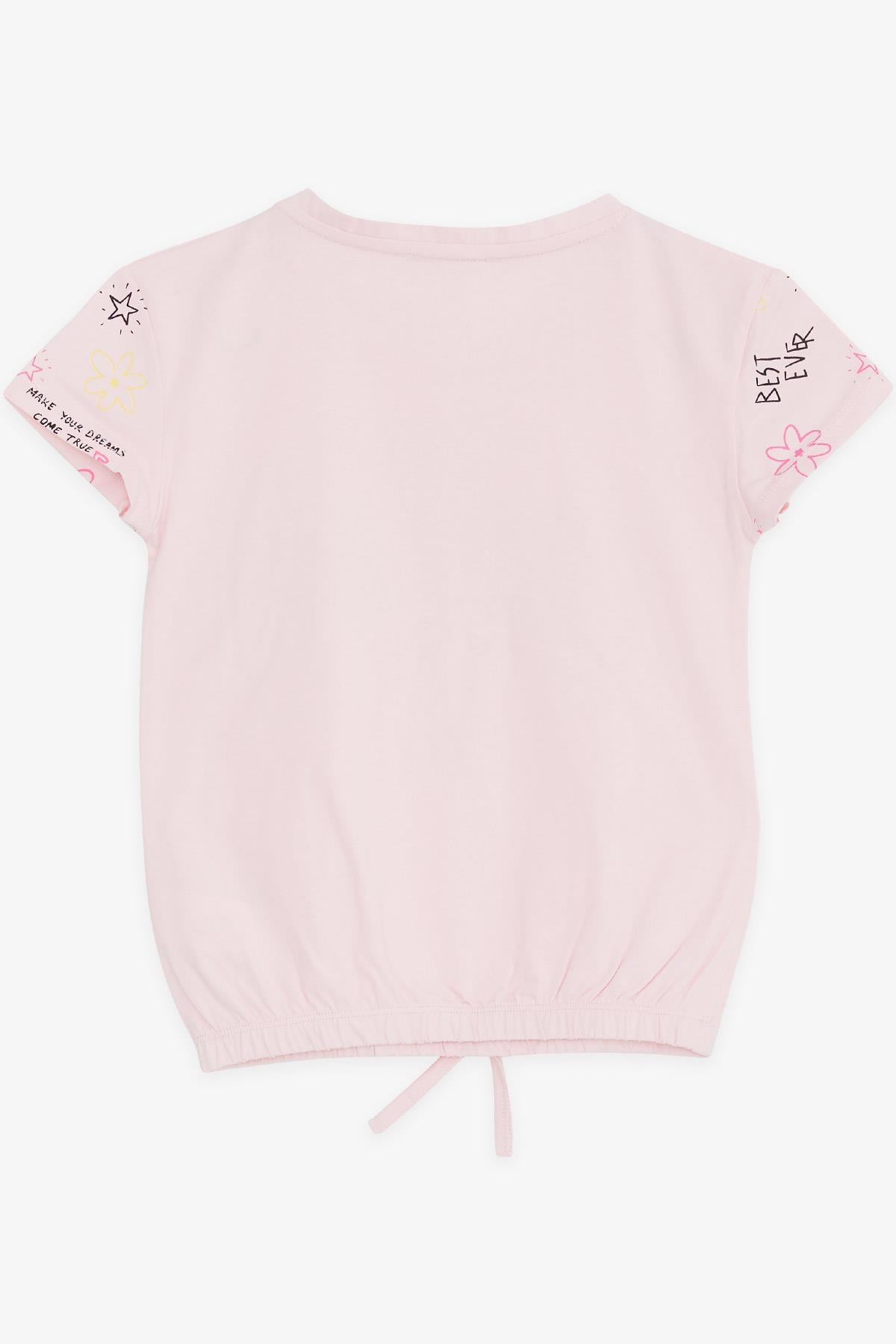 Breeze Kız Çocuk Tişört Renkli Yazı Baskılı Rüya Temalı Pembe (5-10 Yaş)