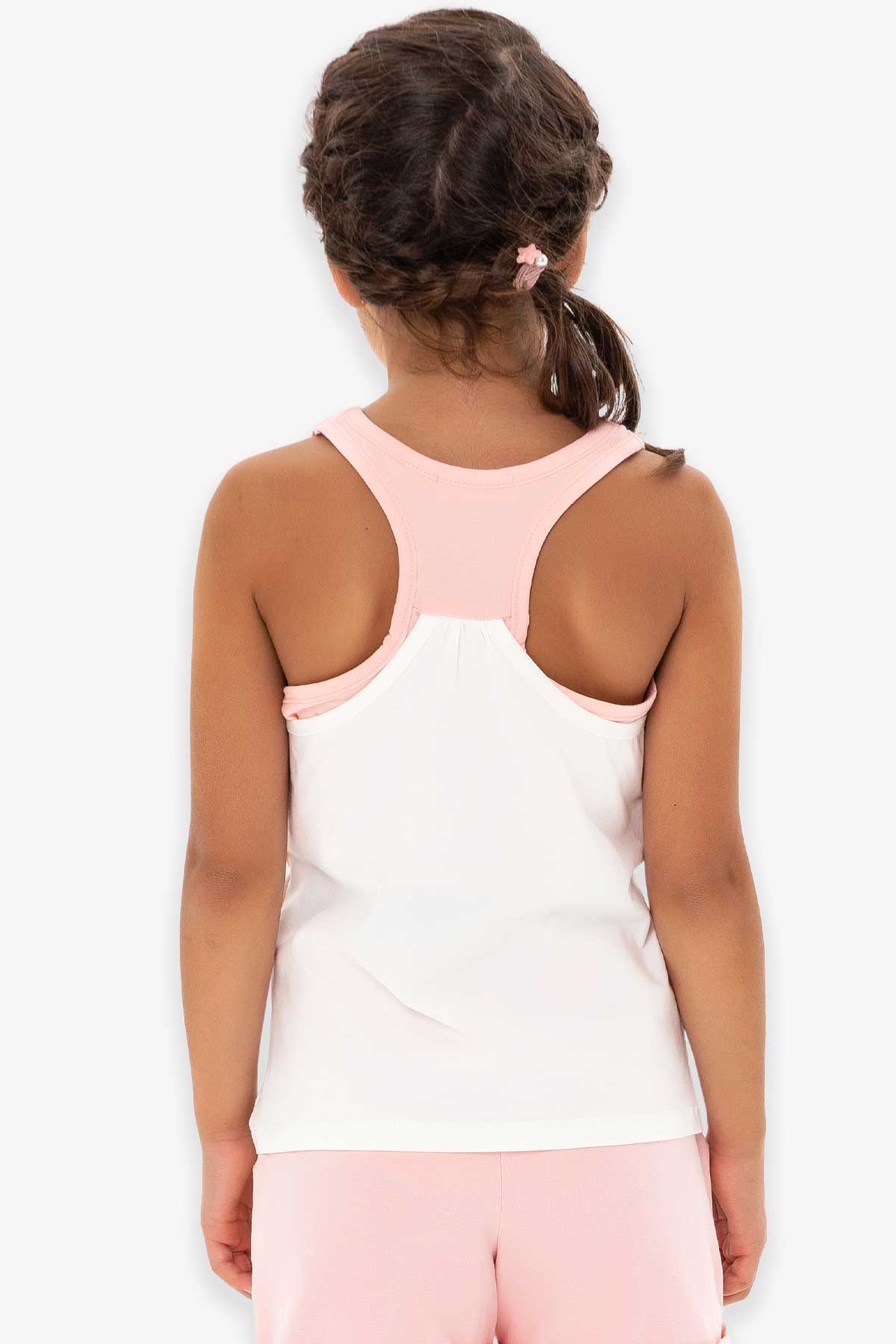 Breeze Kız Çocuk Tişört Sporcu Kesim Ekru (6-12 Yaş)