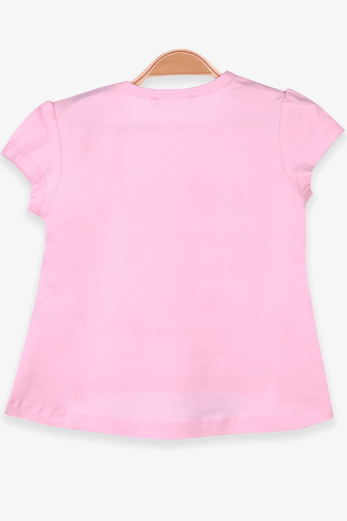 Breeze Kız Çocuk Tişört Tavşan Baskılı Pudra (1.5-5 Yaş)