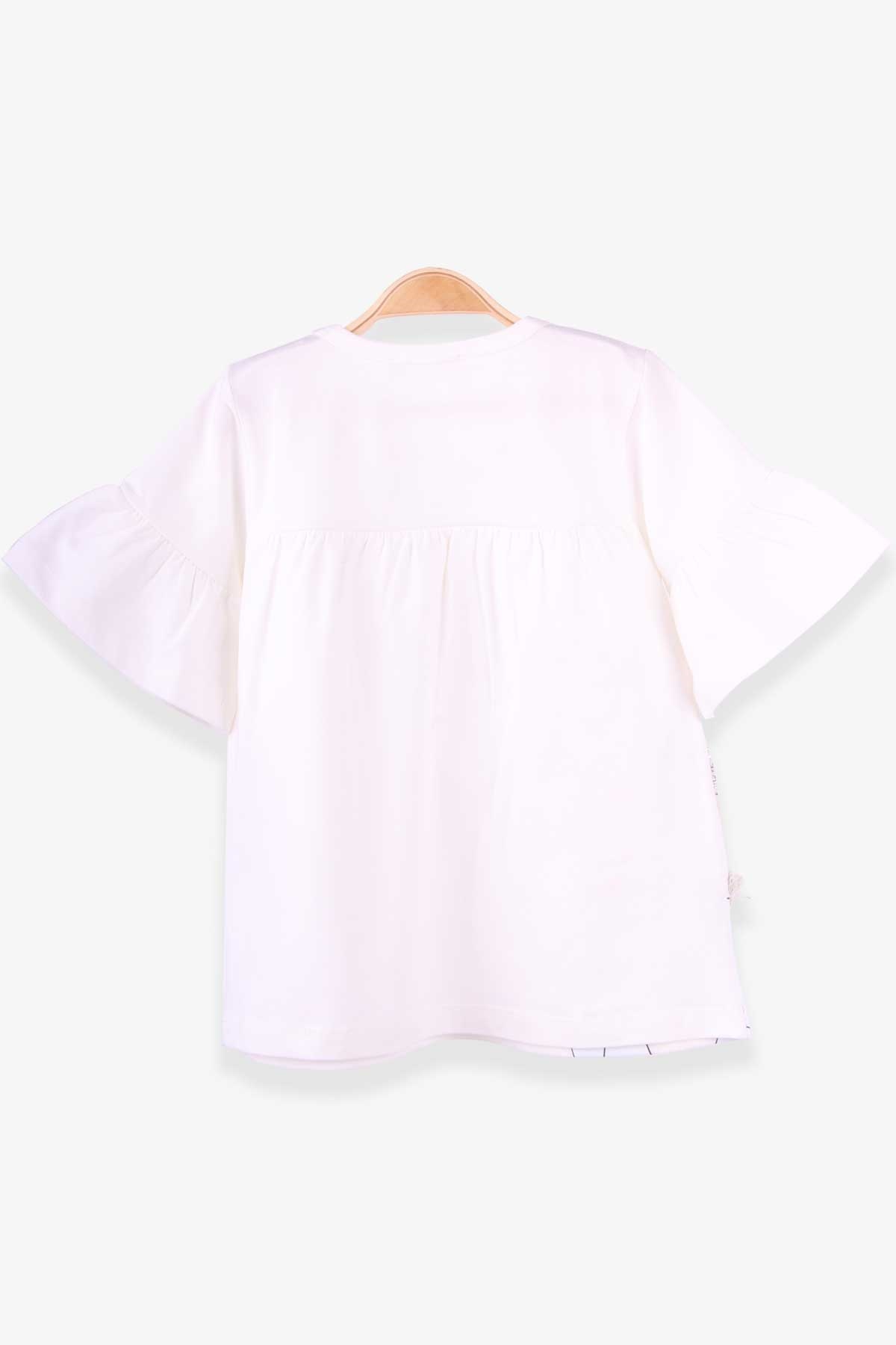Breeze Kız Çocuk Tişört Unicorn Baskılı Ekru (1.5-5 Yaş)